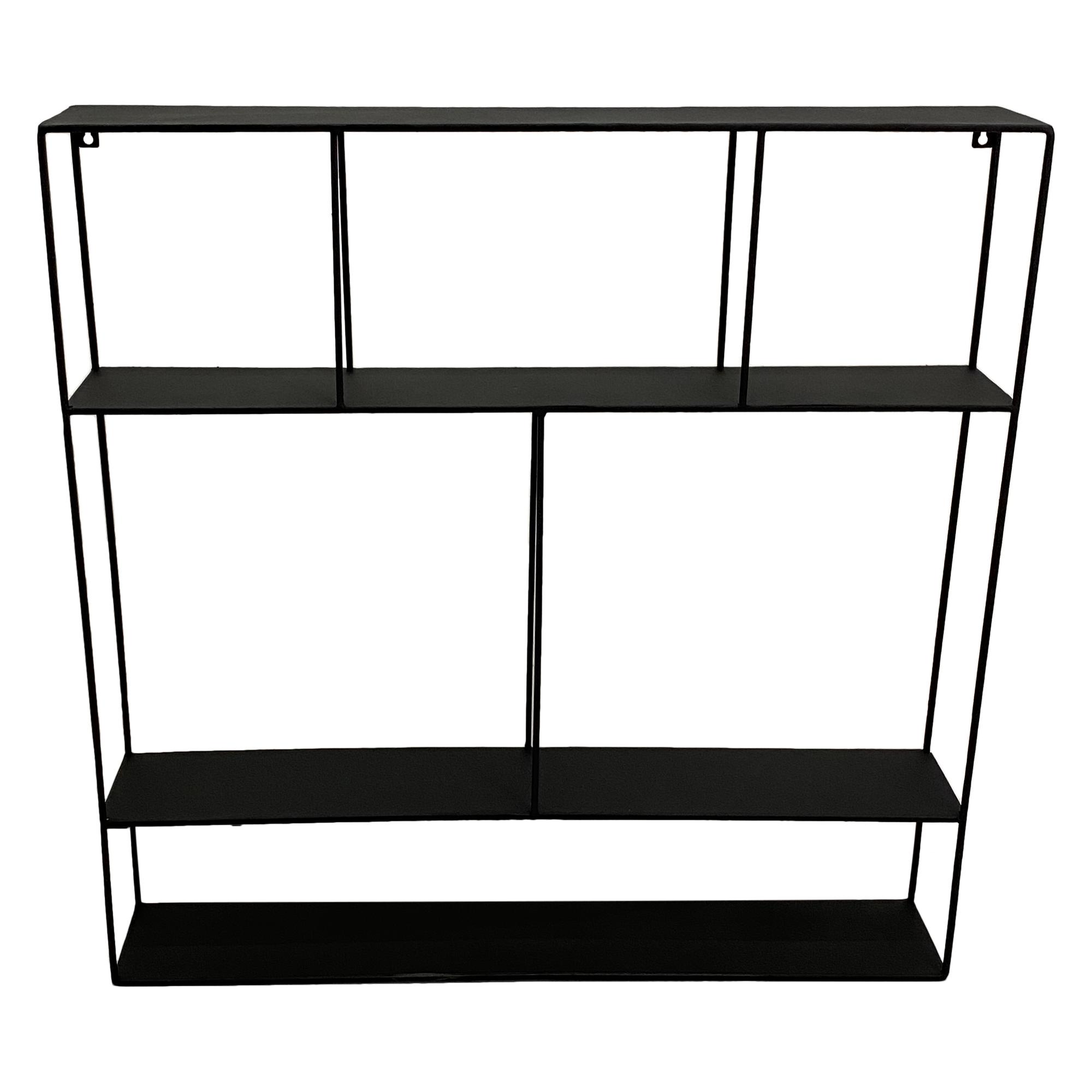 black metal wall rack (square)72x12x72cm - 567-59070