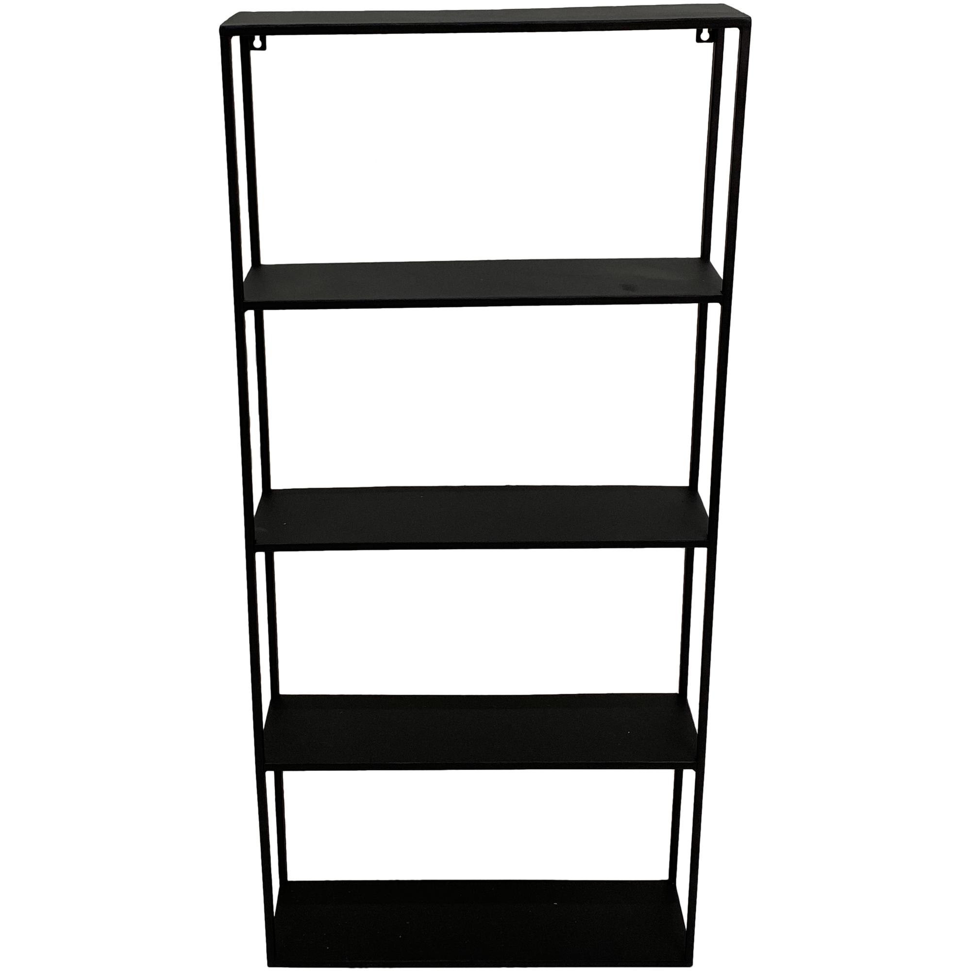 black metal wall rack (rectangle) 44x12x96cm - Noritex