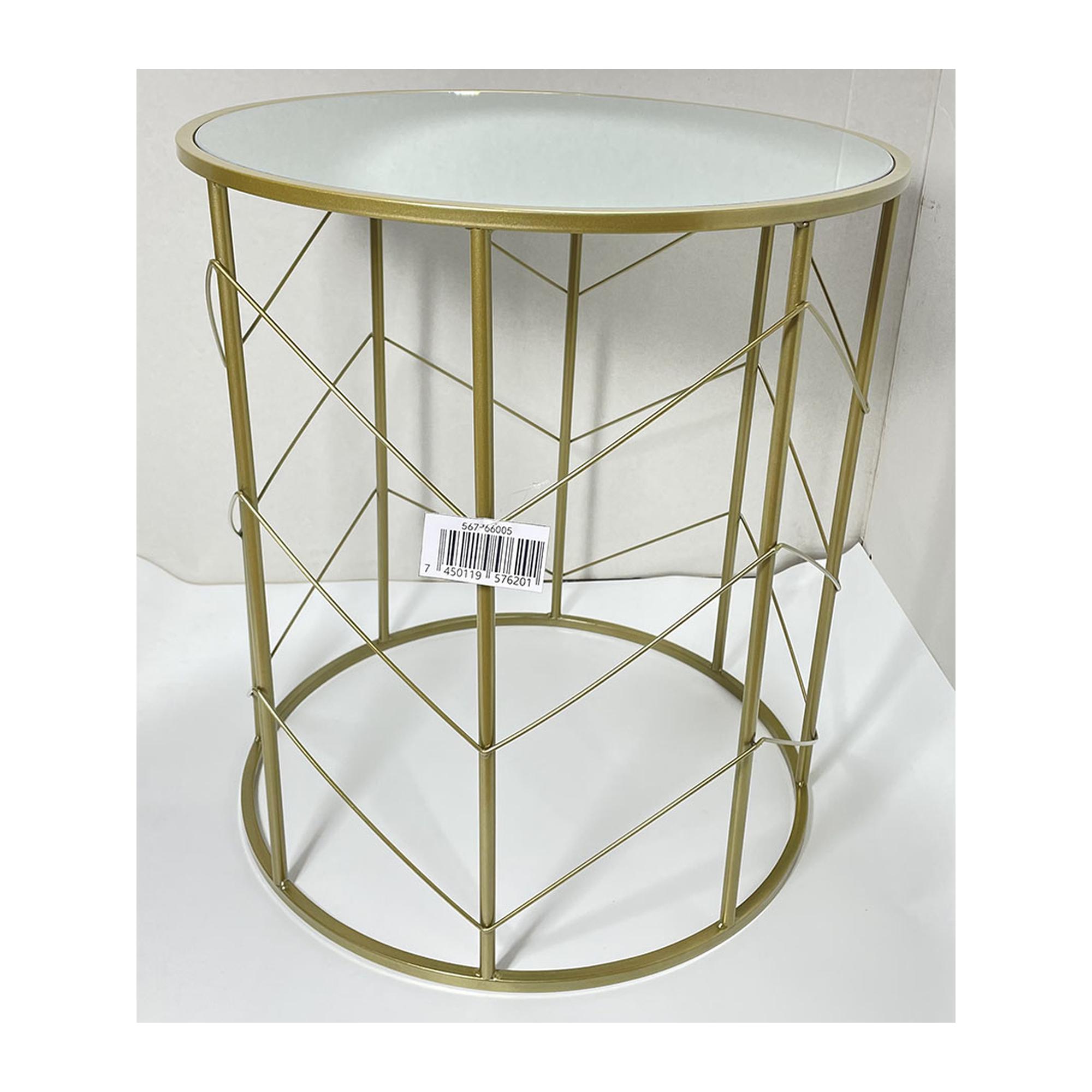Gold colour side table 45X50cm - 567-66005