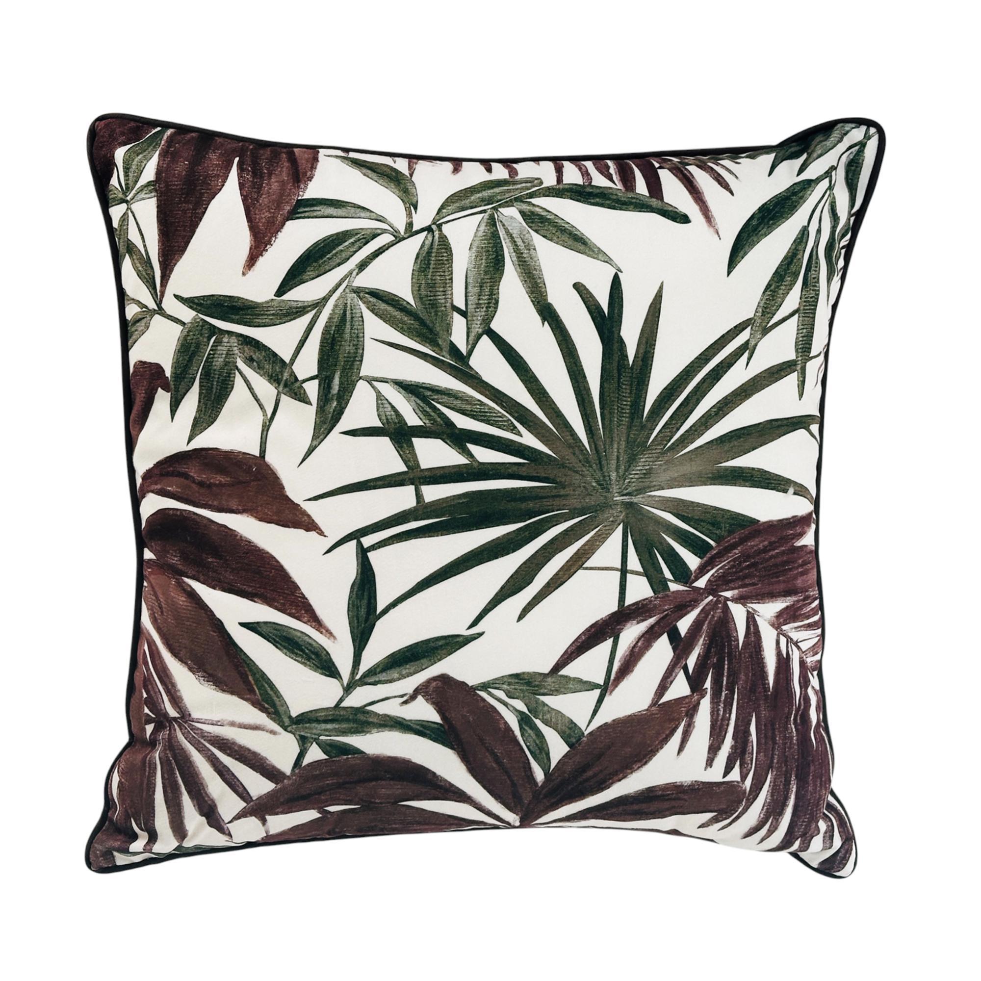 Brushed Velvet Cushionw/Printing & Piping500g filling - 567-70042