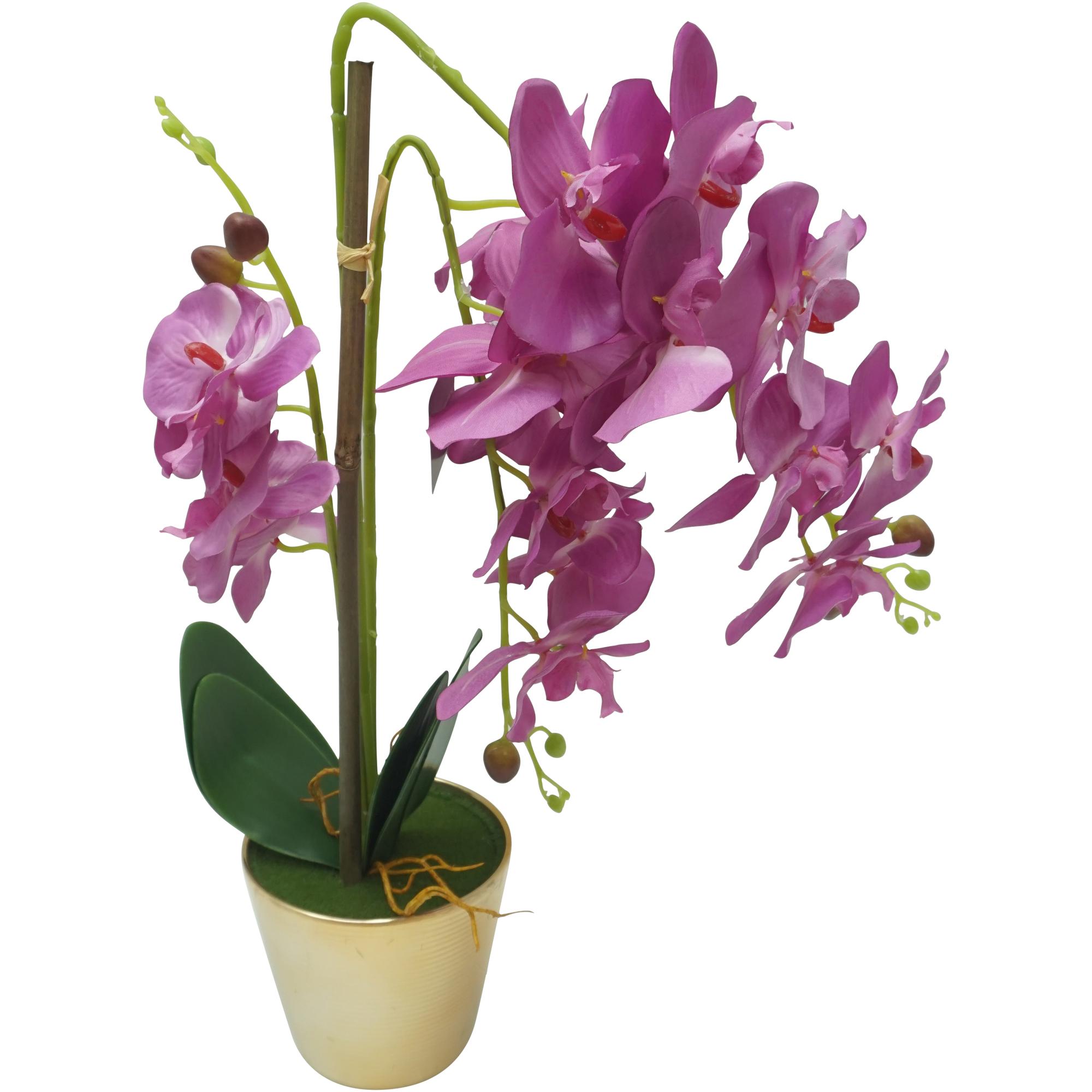 FLOR ORQUIDEA FUCSIA C/POTE 40 - 592-143136