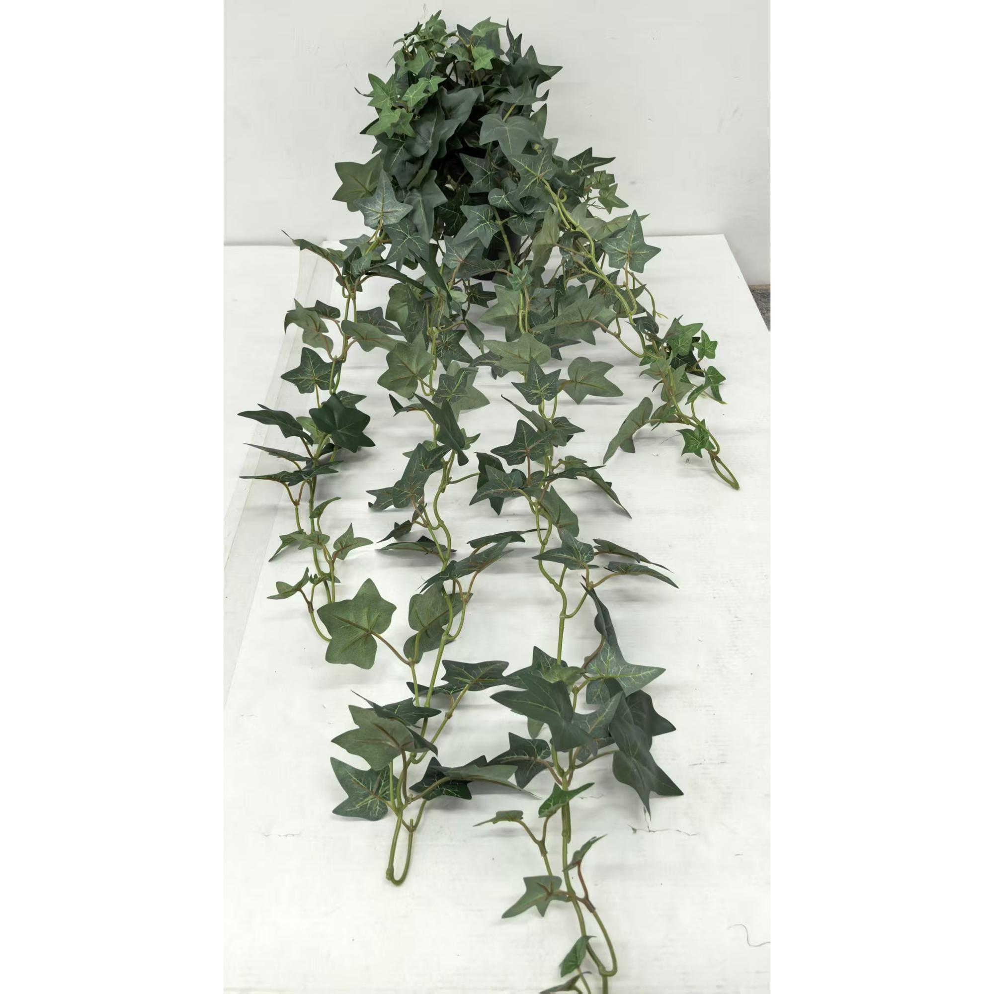 40(100CM) DECORATIVE HANGING PLANT WITH BLACK PLASTIC POT - 592-301639