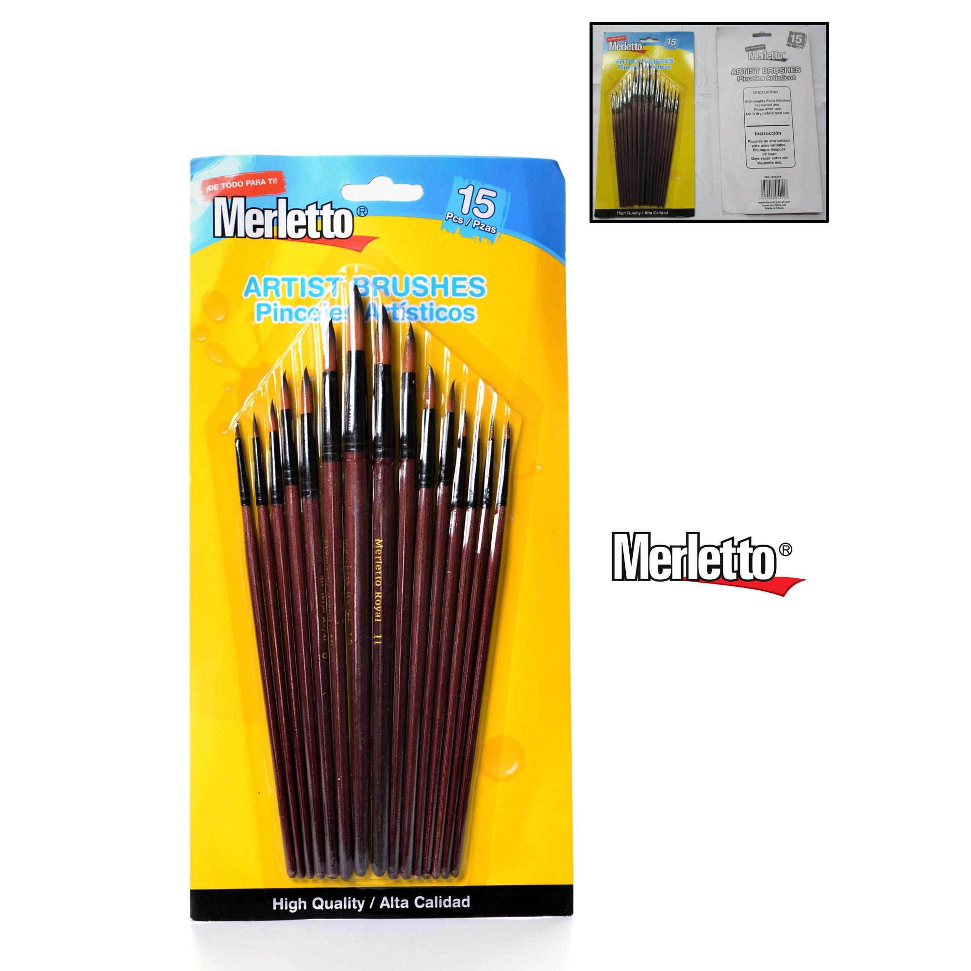 144JG/CTN PINCELES 15PCS - 780-1590591