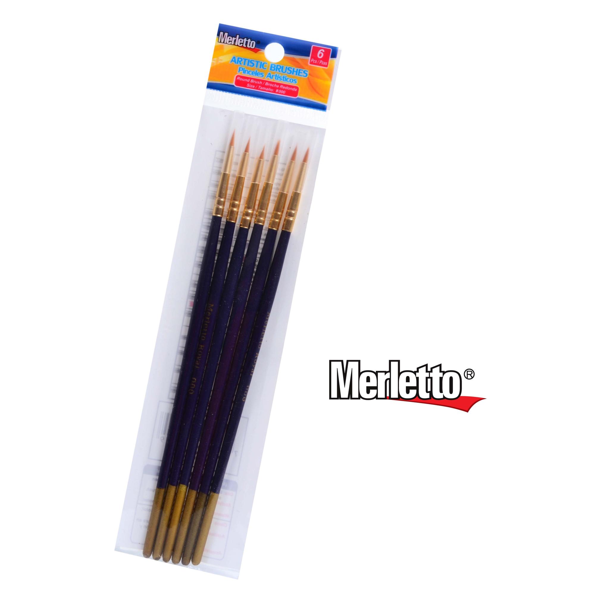 6PCS ROUND BRUSHES SET #000 - 780-1593698/6