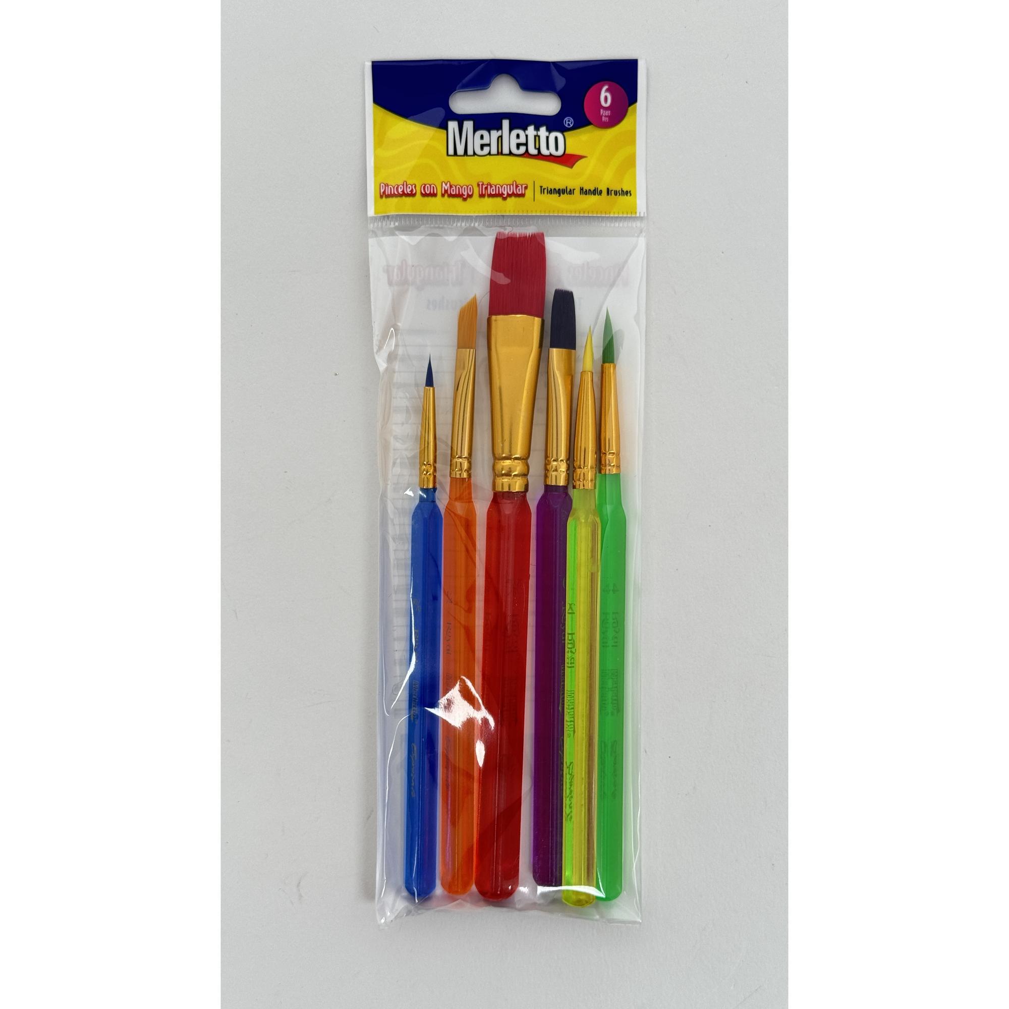 200SETS/CTN 6PCS TRANGLULAR HANDLE BRUSHES IN PRINTED SOFT P - 780-1593866