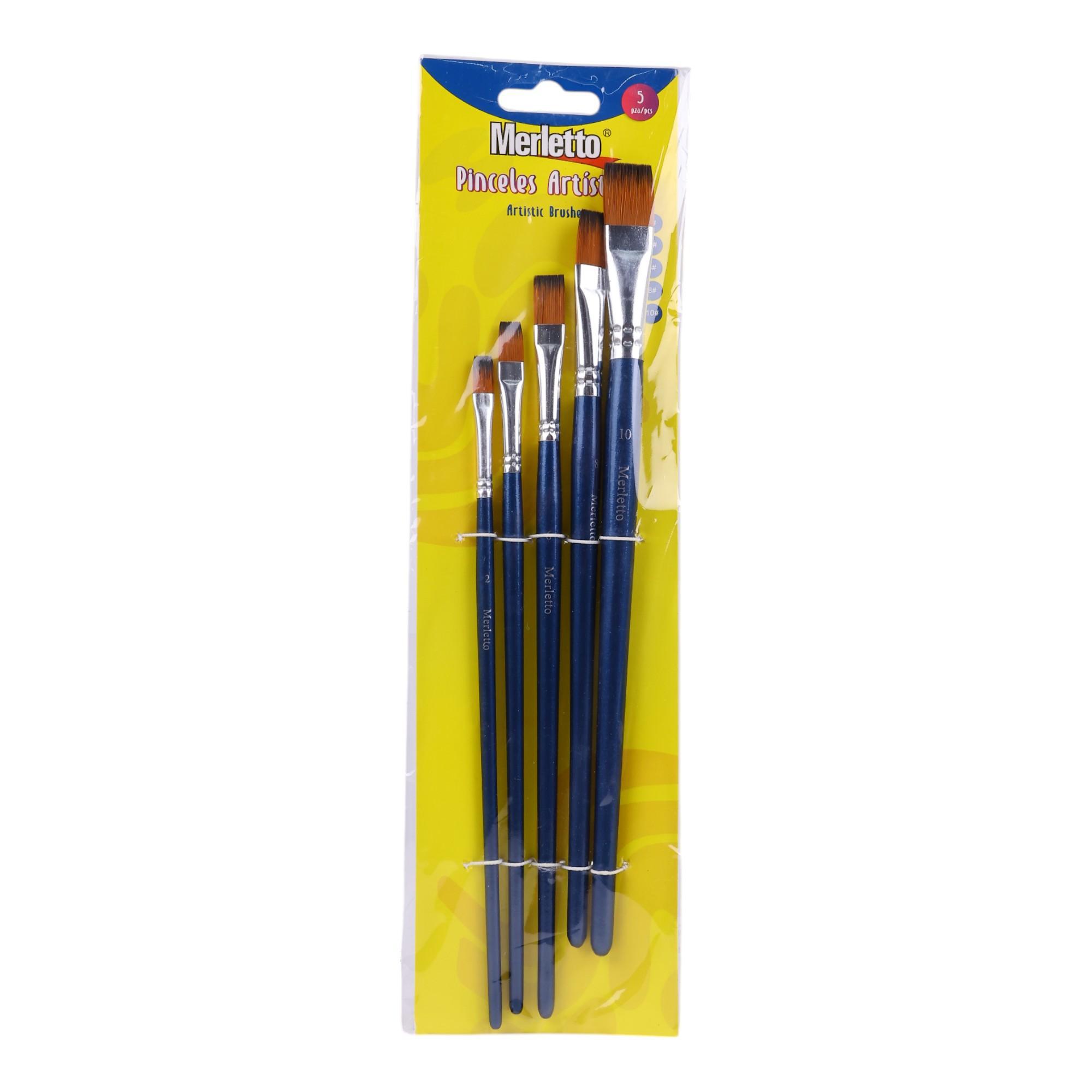 SET DE PINCELES 5PZA PLANOS #2,4,6, 8,10 - 780-1594363