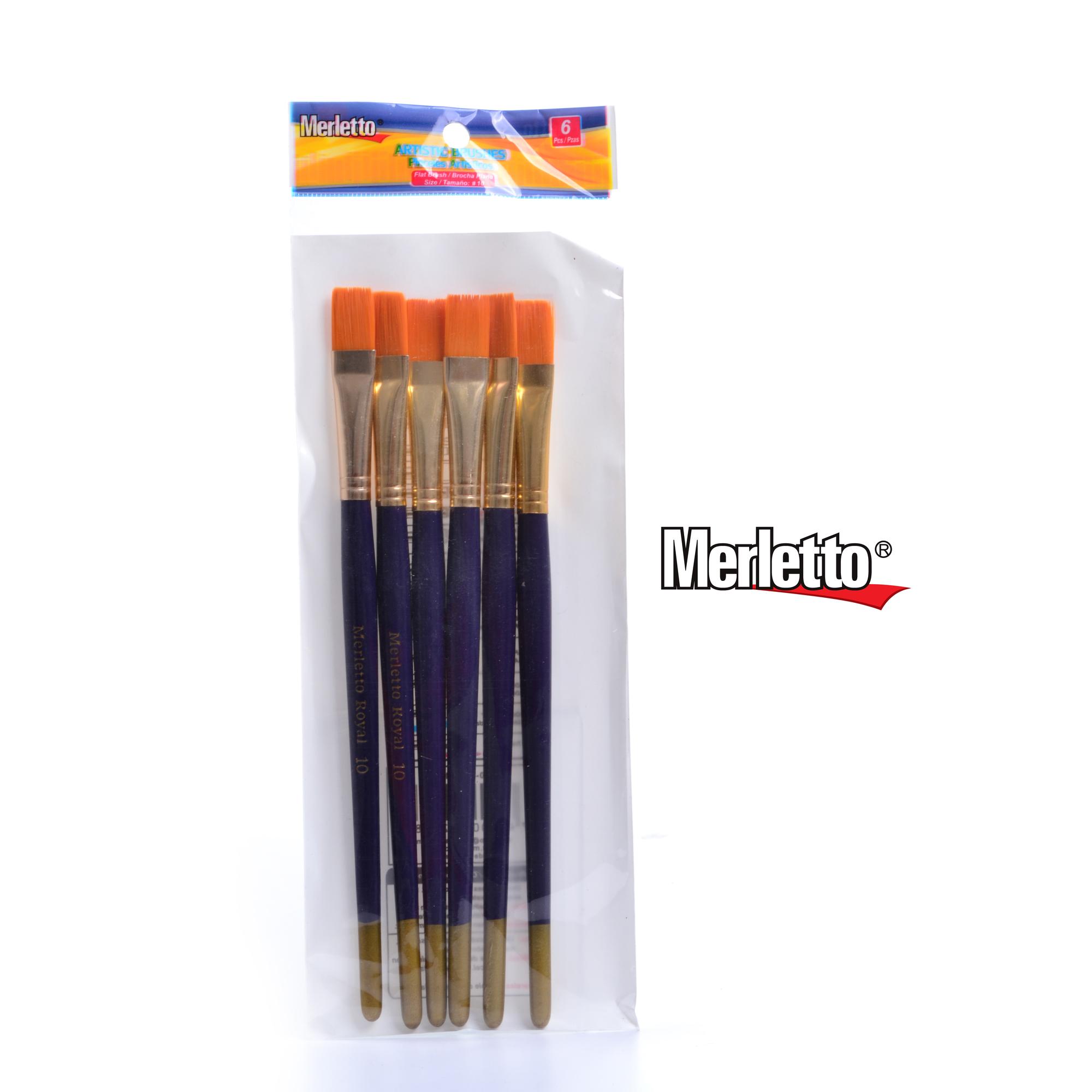 100JG/CTN 6PZ PINCEL #10 PLANO - 780-1594418/6