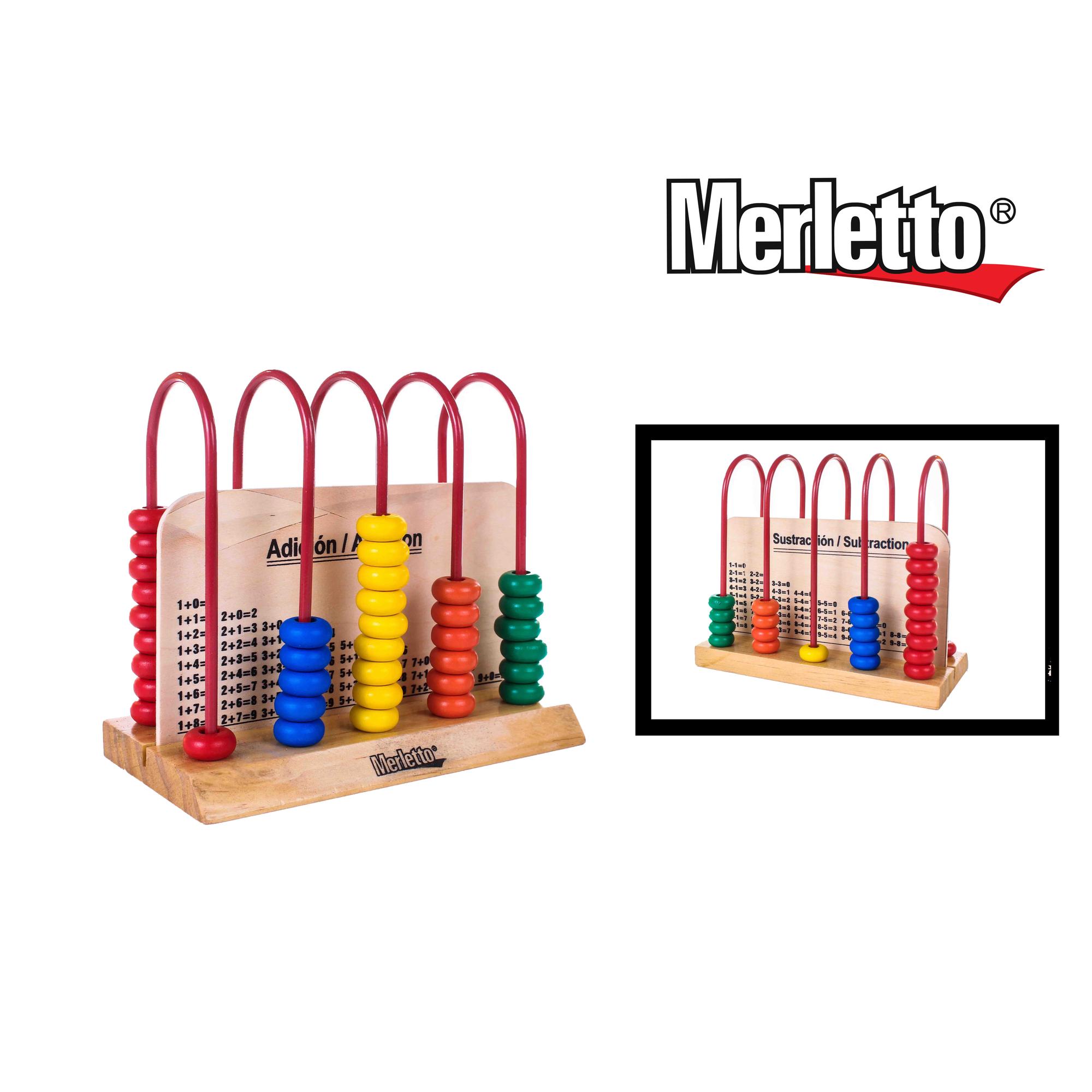 WOODEN PUZZLE ABACUS WOODEN WITH ADDITION AND SUBTRACTION TABLE - 780-6802089