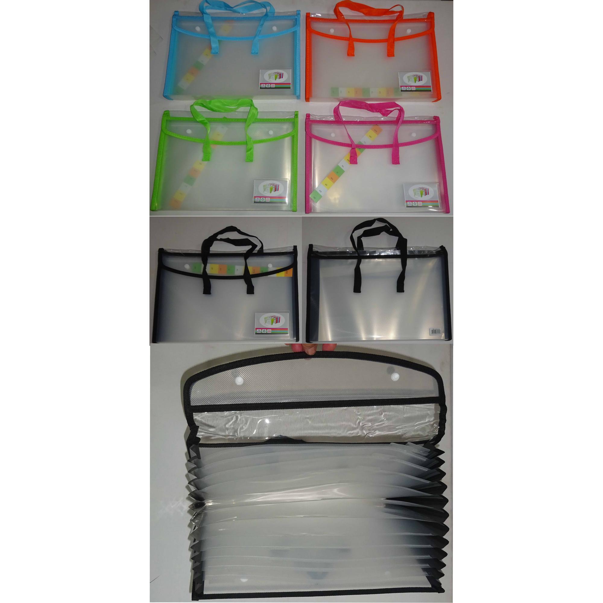 60PCS/CTN 13 DIVIDER SWEBBINGHANDLE EXPANDING FILE WITH BUT - 780-6994326