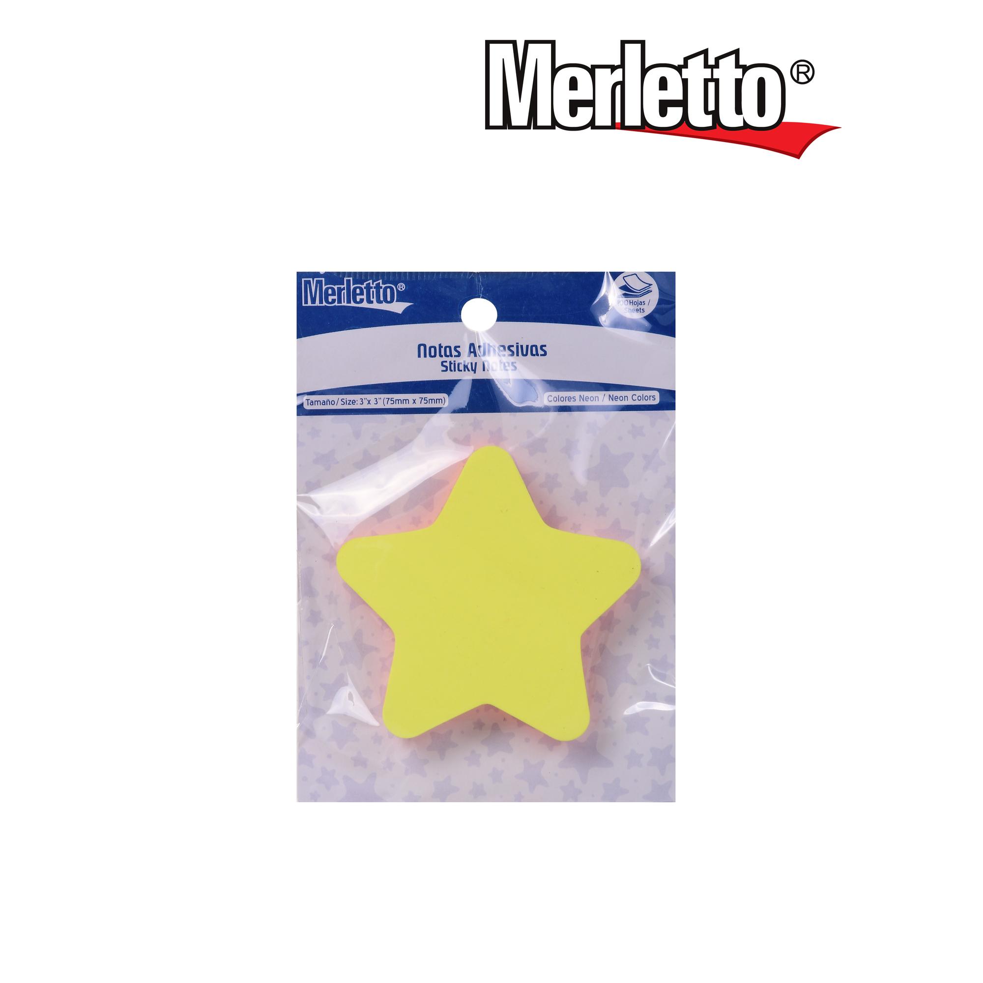 NOTAS ADHESIVAS ESTRELLA 100HOJAS - 780-7132260
