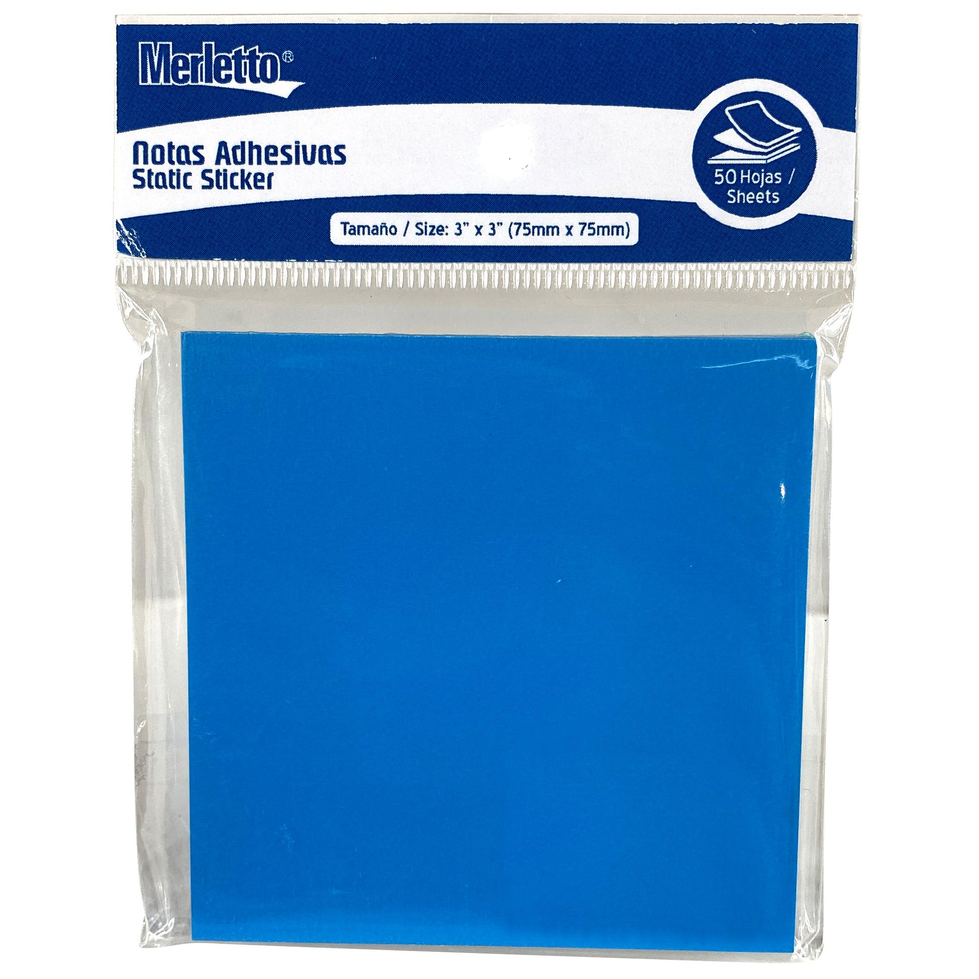 BLUE STATIC STICKY NOTES 50 SHEETS - 780-713307809