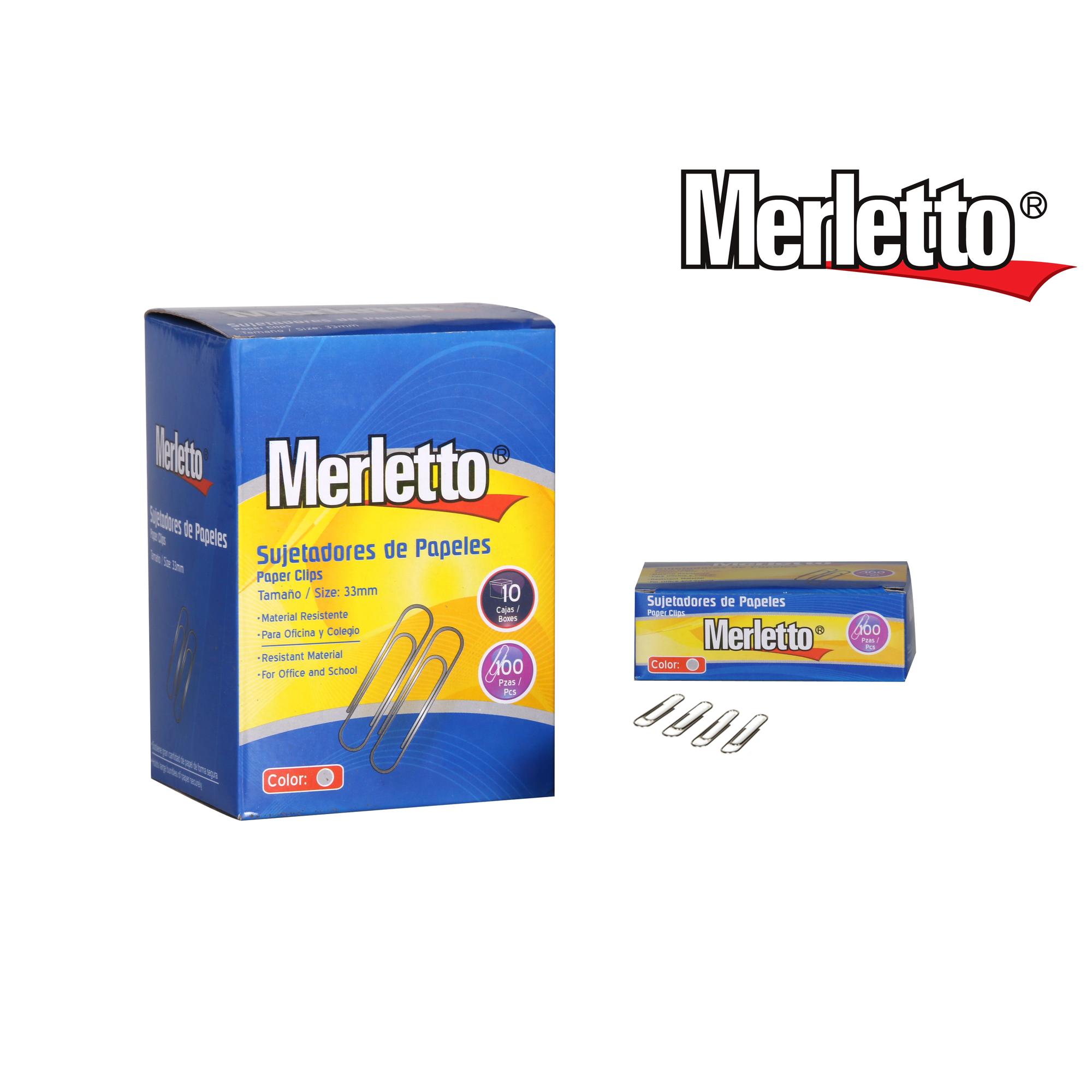 SUJETADOR DE PAPELES PLATEADO 100PZA 33mm - 780-739273314