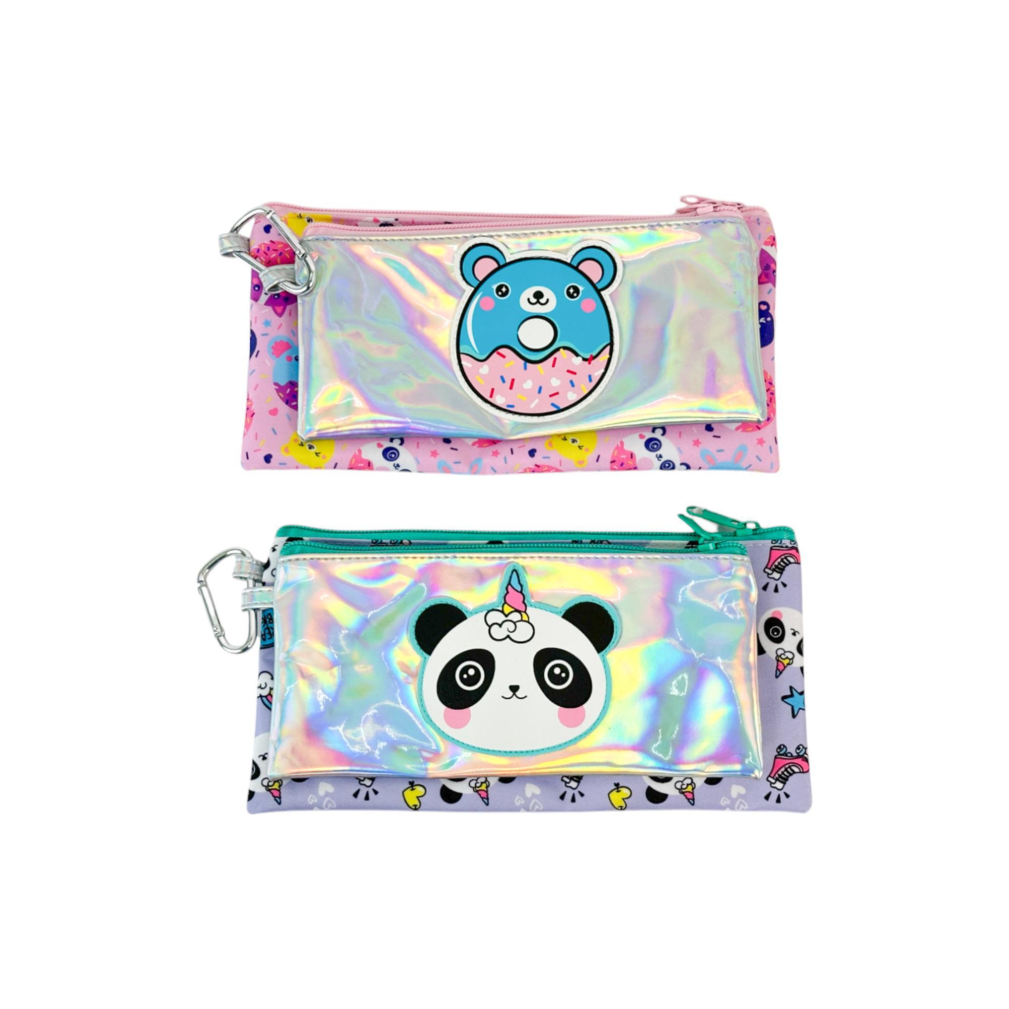 120PCS/CTN 300D/PVC+LASER LEATHER PENCIL BAG WITH HANGTAG IN - 780-7514066