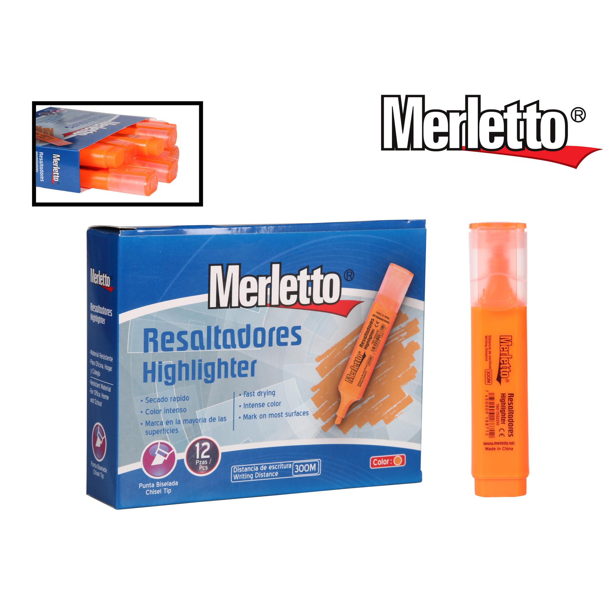 MARCA-TEXTO LARANJA 12PCS - 780-755229216