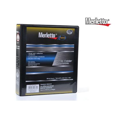 24PZS/CTN FOLDER 1-1/2pulgadas NEGRO