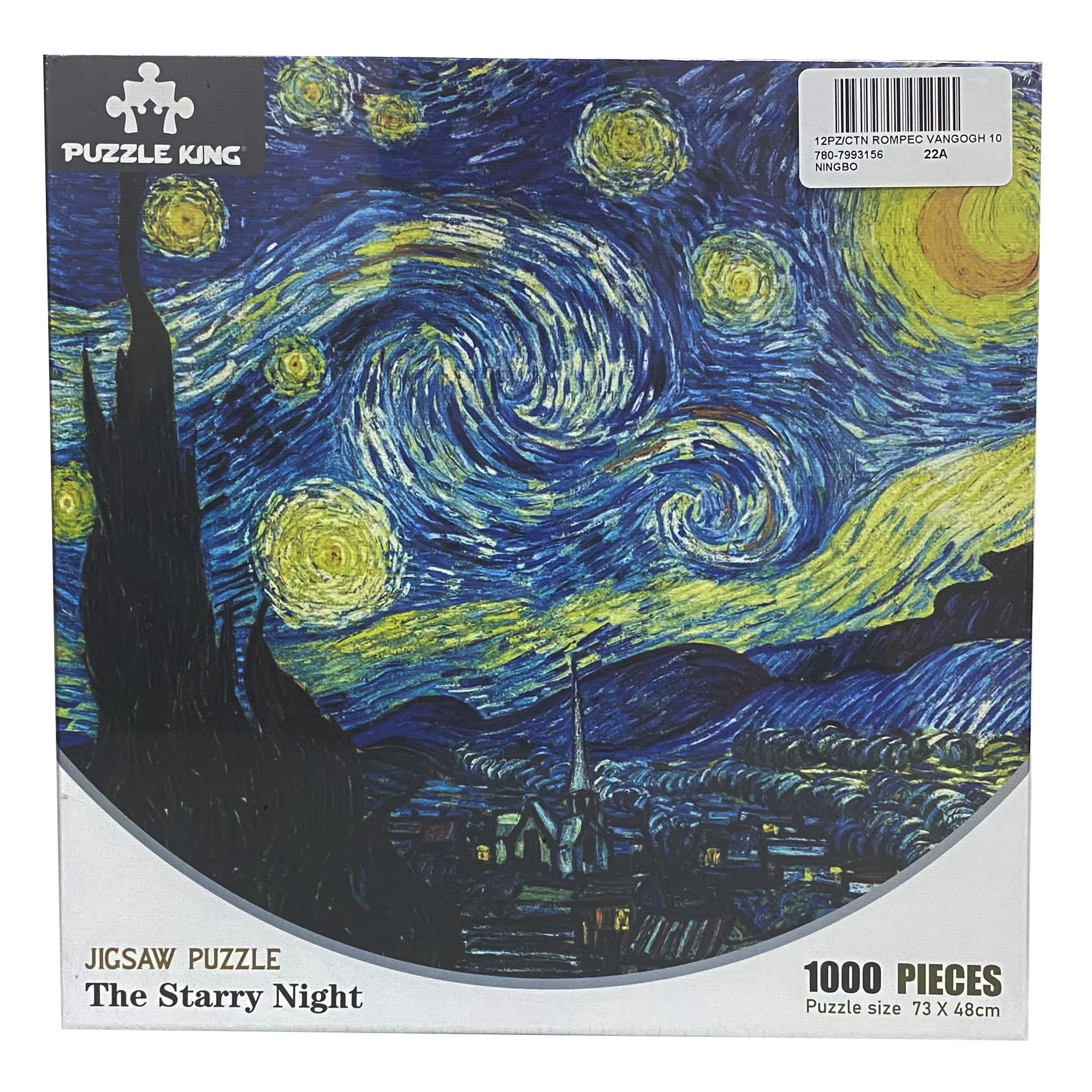 STARRY NIGHT VAN GOGH PUZZLE 1000PCS - 780-7993156