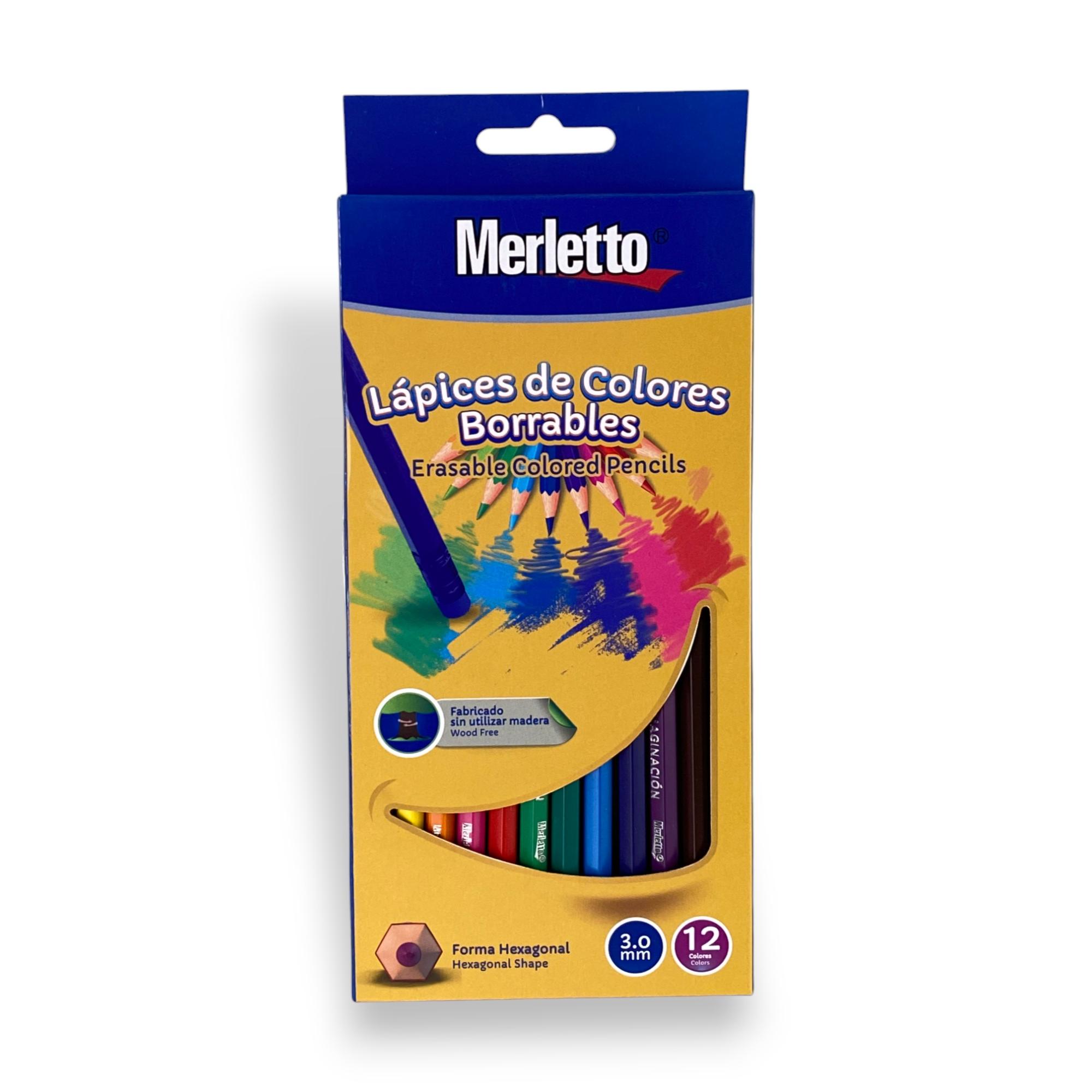 SET DE 12 LAPICES DE COLORES BORRABLES - 780-8233960