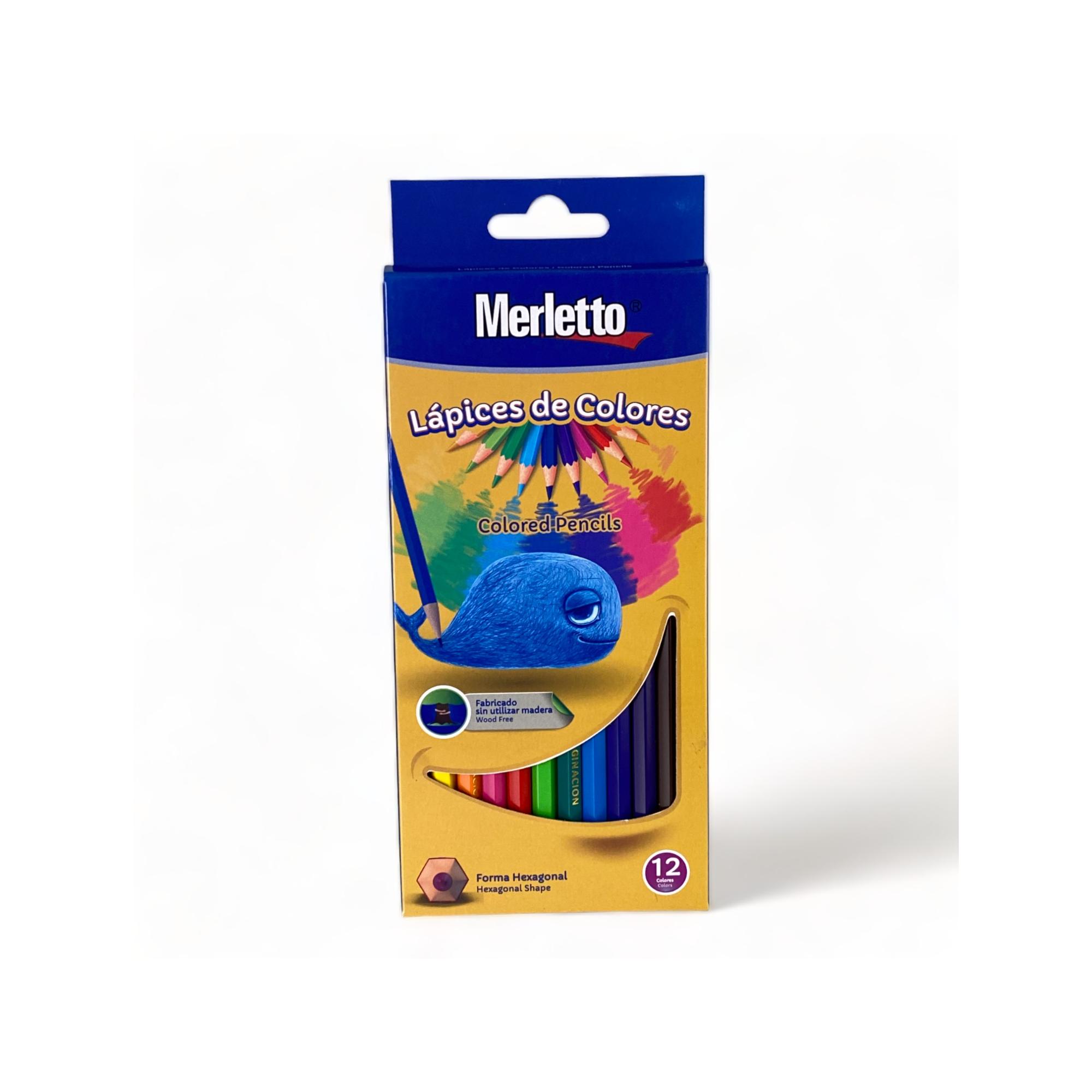 SET OF 12 PLASTIC COLORED PENCILS - 780-8233962