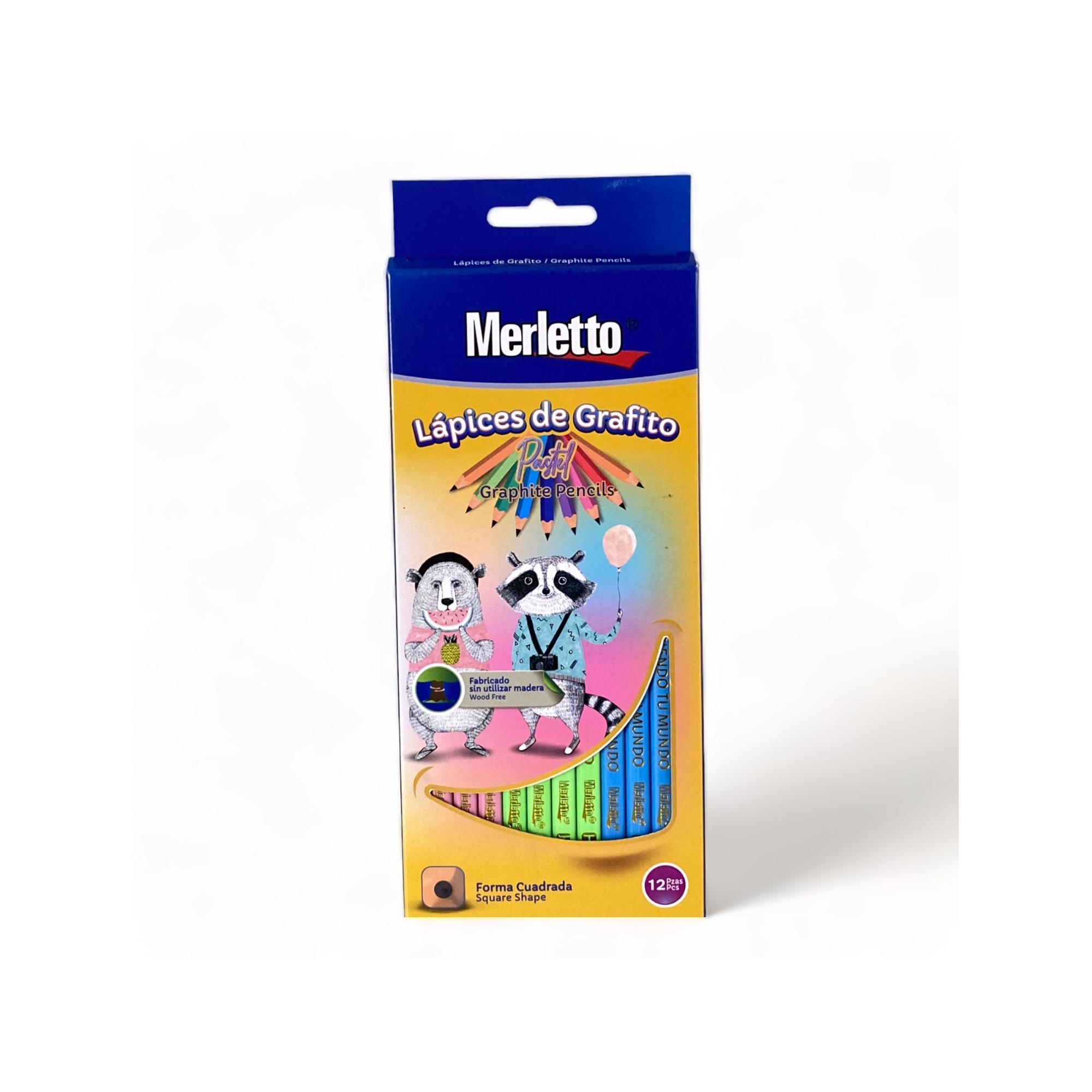 SET DE 12 LAPICES DE GRAFITO HB CUERPO PASTEL - 780-8233964