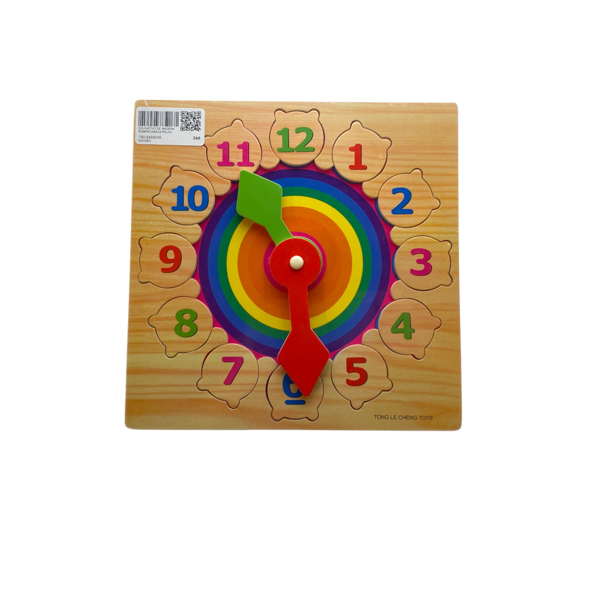 40PCS/CTN WOODEN PRESCHOOL EDUCATIONAL CLOCK IN SHRINKAGE WI - 780-8464045