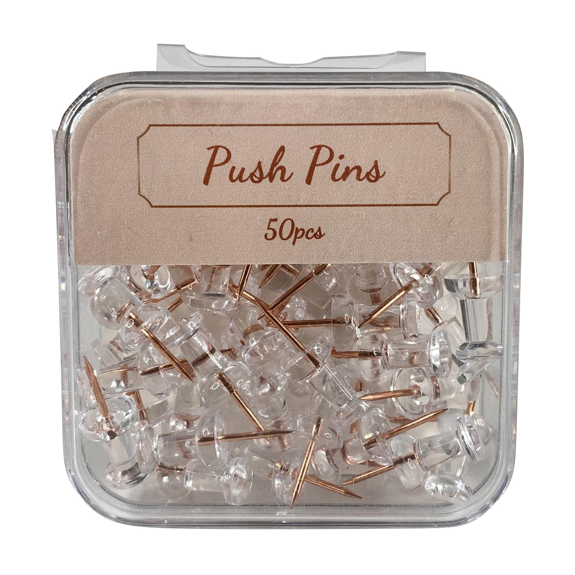 144BOXES/CTN 50PCS BASIC PUSHPINS IN HANGING PLASTIC BOX WI - 780-8513000