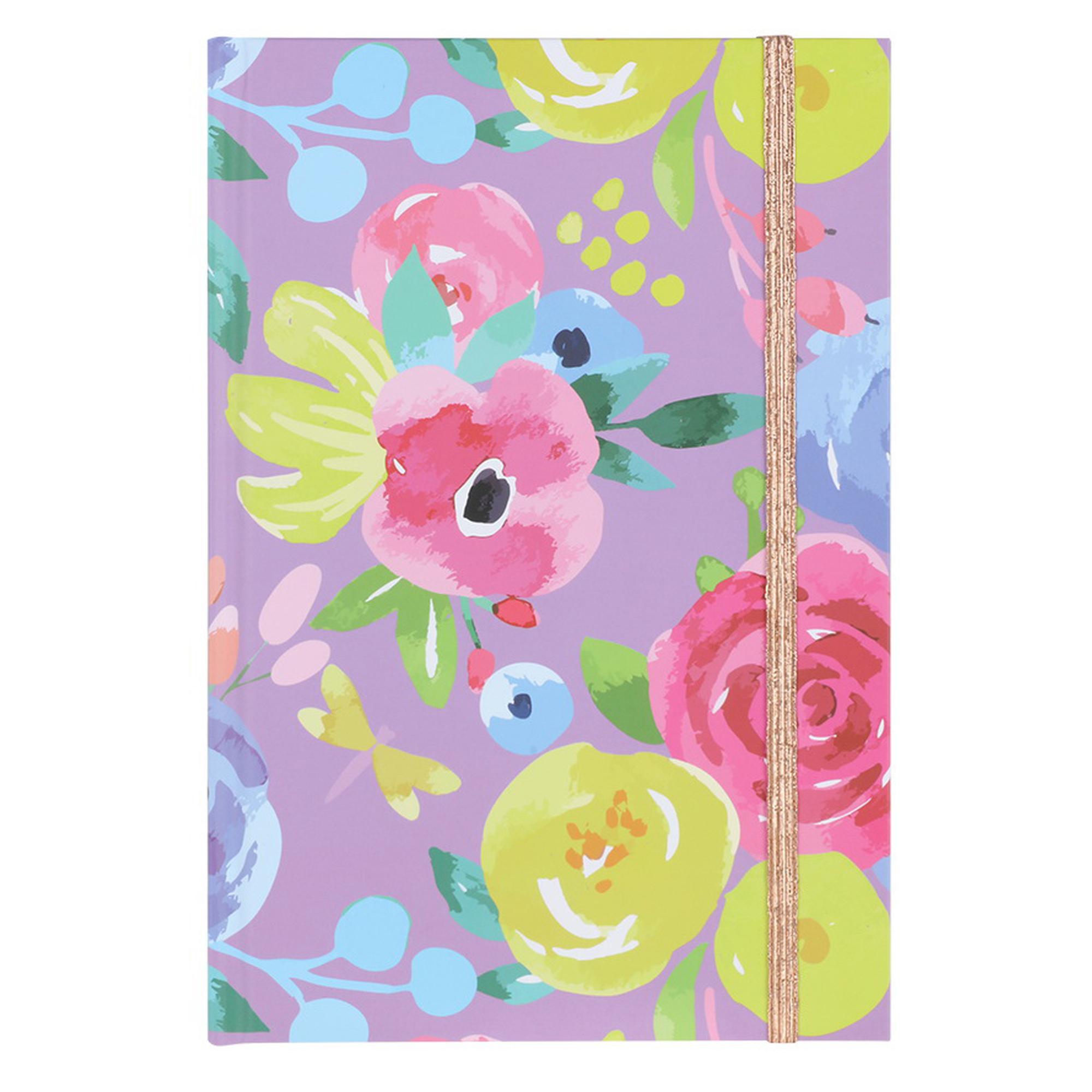 72PCS/CTN A5 HARDCOVER NOTEBOOK 148*216MM 6MM ROSE GOLD ELAS - 780-8513450