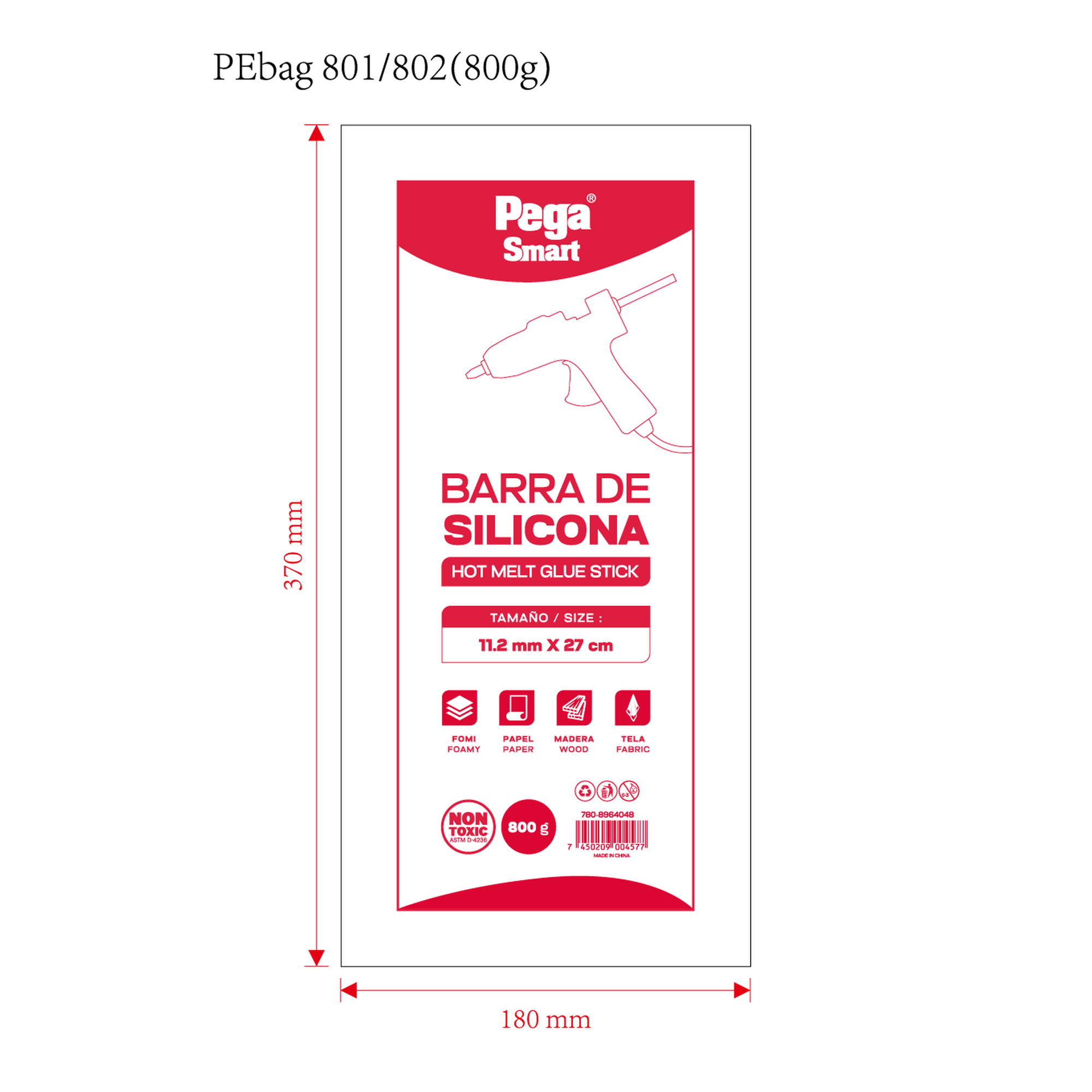 SILICONE N STICK 800g 11,2 mm* 27 cm - 780-8964048