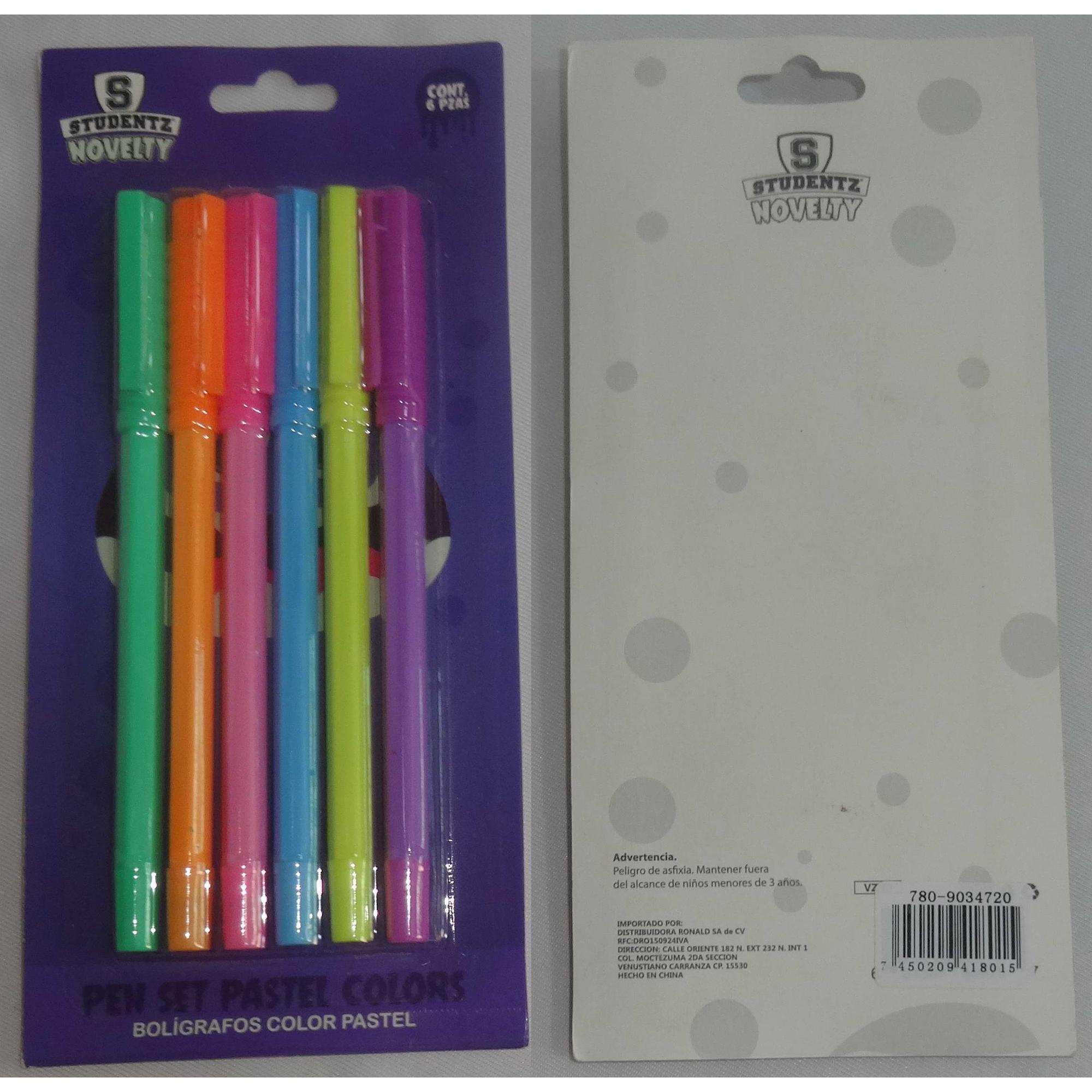 BOLGRAFO DE 6 PIEZAS EN BLSTER - 780-9034720