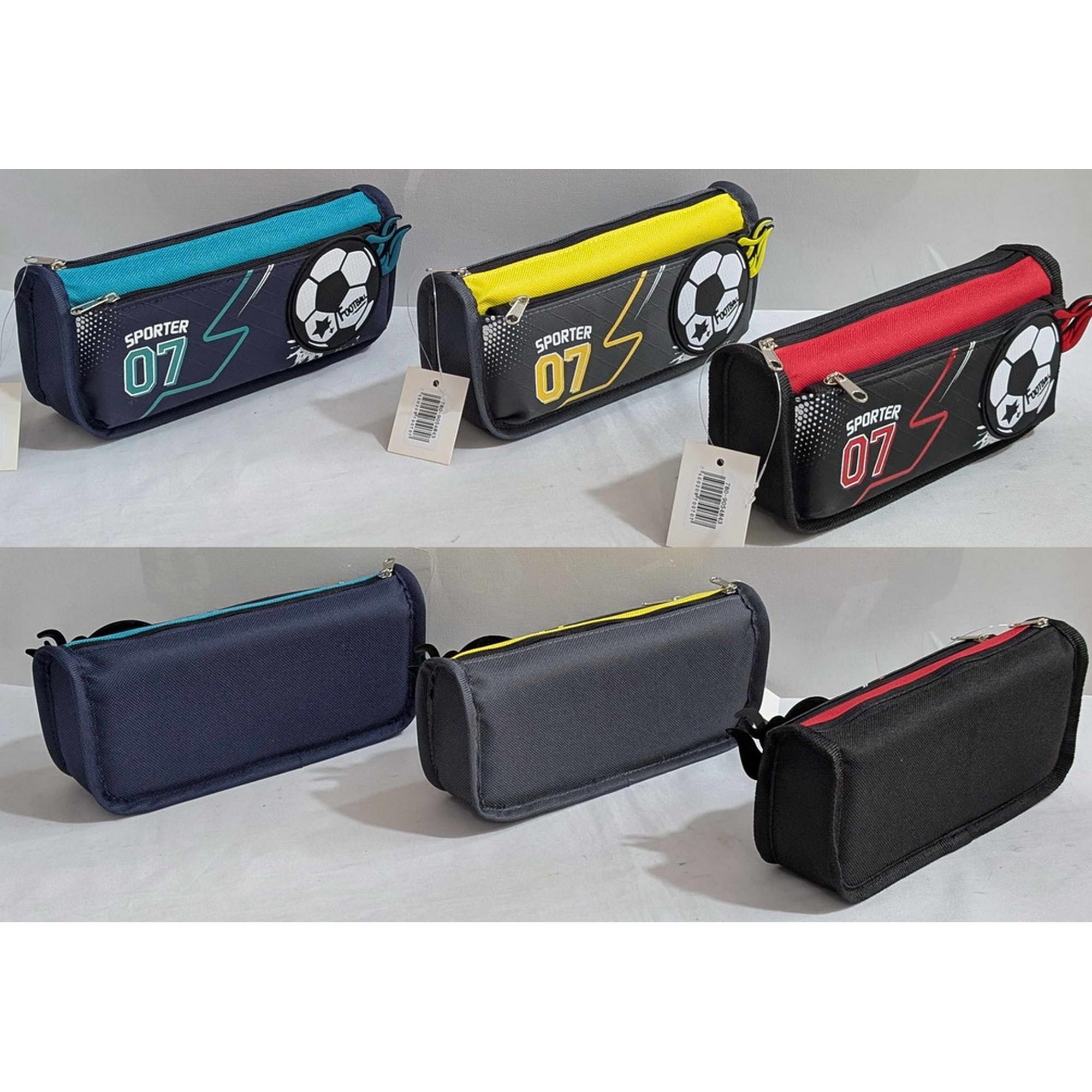 CARTUCHERA DE 2 BOLSILLOS, COLORES SURTIDOS, SIZE: 21.5*6.9CM - 780-9054843