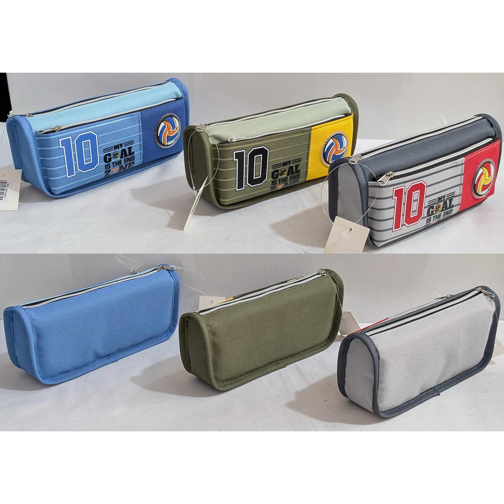 CARTUCHERA DE 2 COMPARTIMIENTO, COLORES SURTIDOS, SIZE: 21.5*6*9cm. - 780-9054847