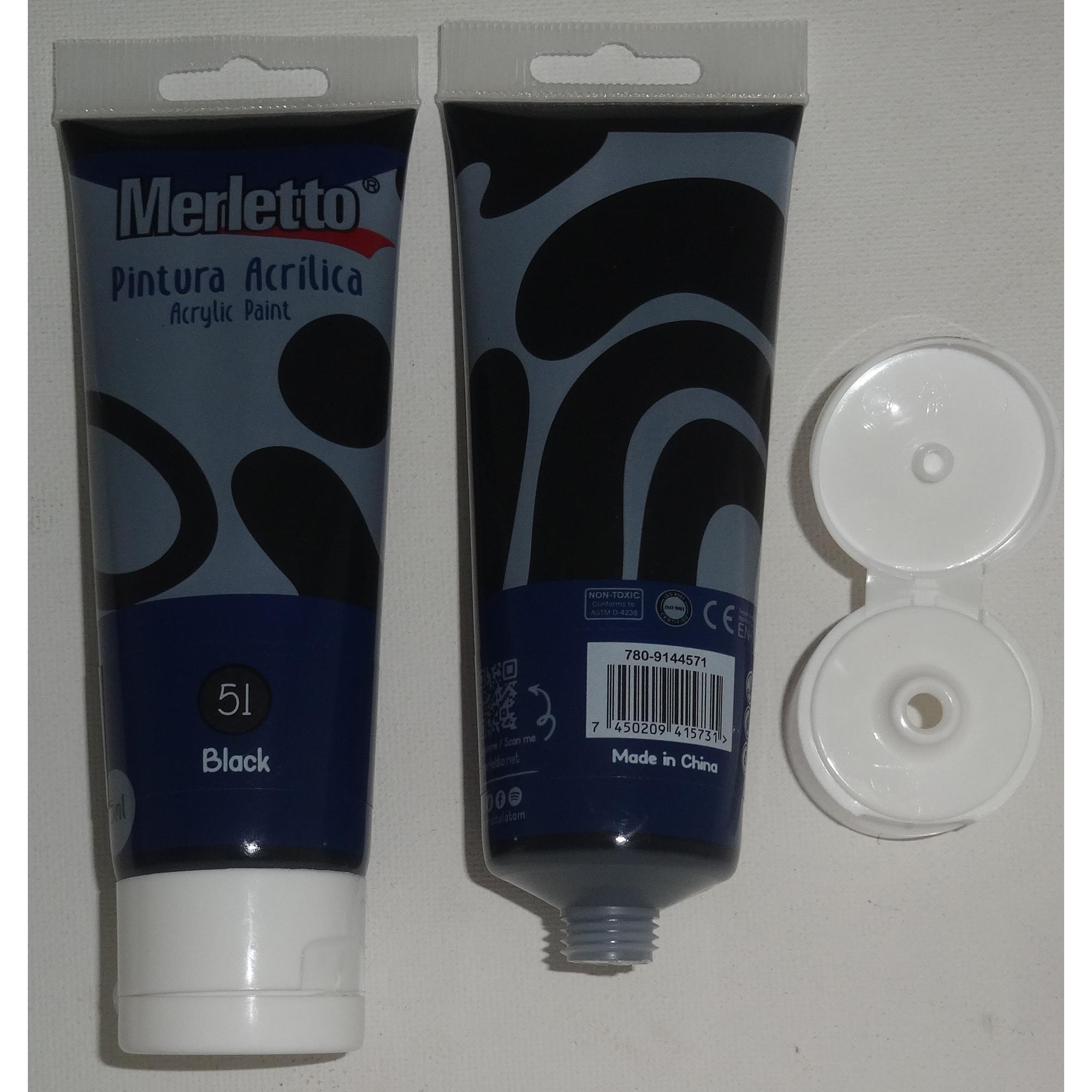 PINTURA ACRILICA 75ML NEGRO - 780-9144571