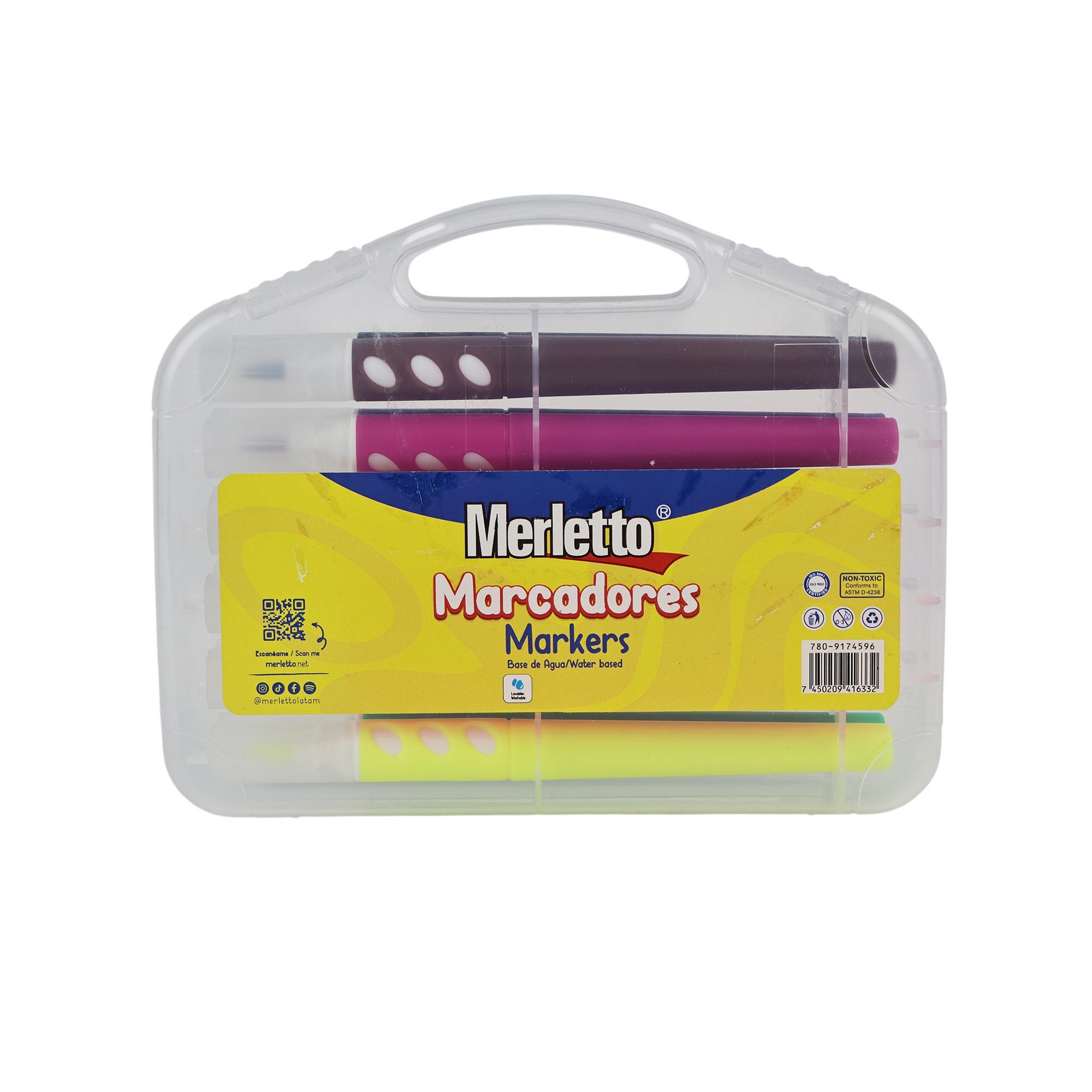 CONJUNTO DE 12 MARCADORES DE ÁGUA, PONTA, PINCEL, 12 CORES, LAVÁVEL - 780-9174596