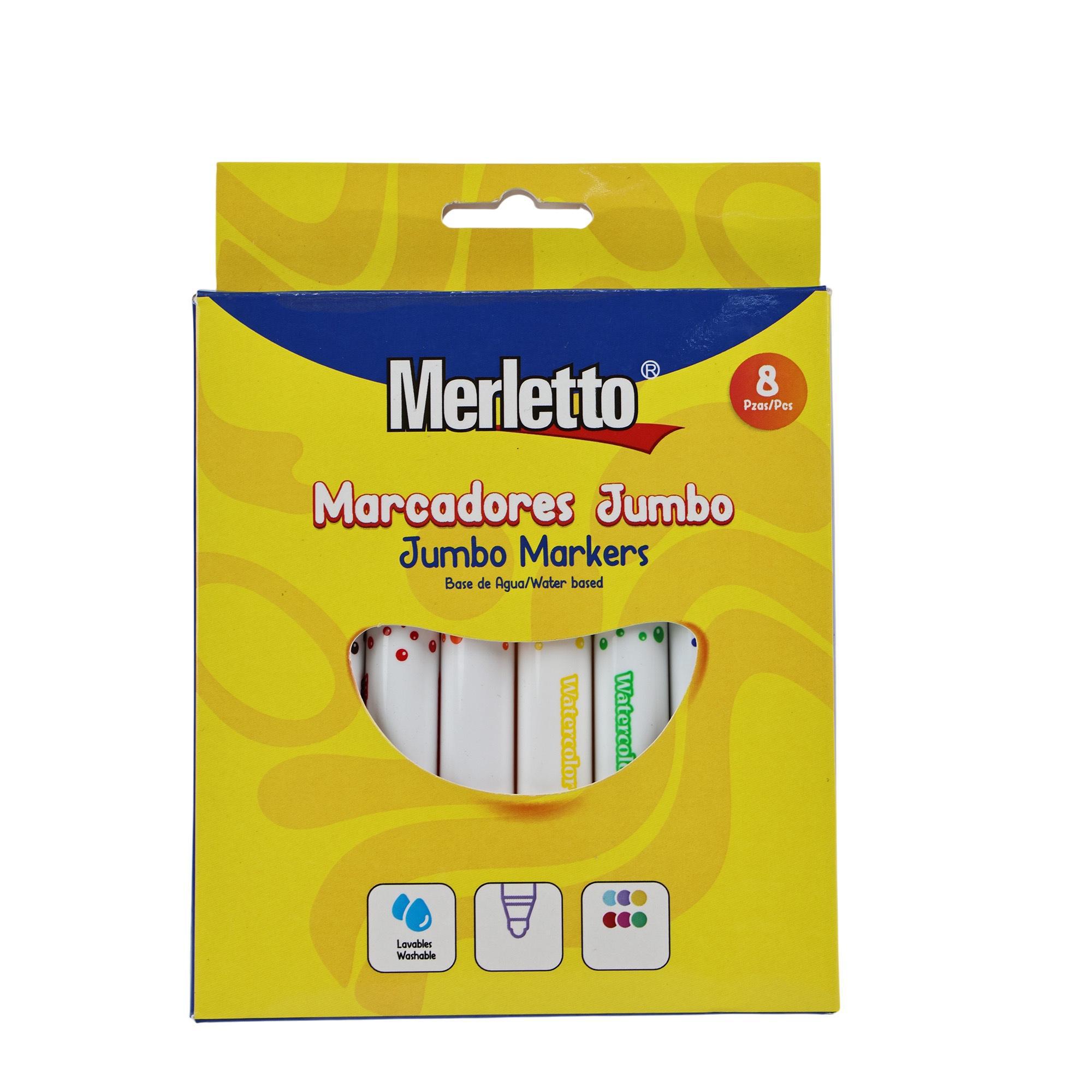 CONJUNTO DE MARCADORES DE ÁGUA JUMBO LAVÁVEIS DE 8 CORES - 780-9174597