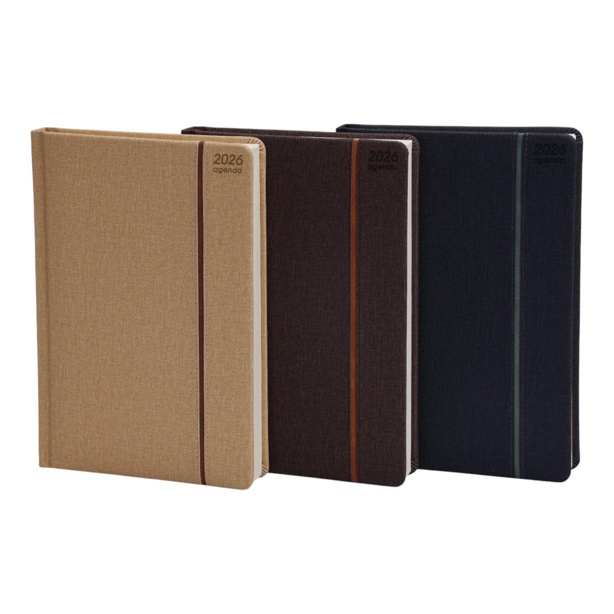 48PCS/CTN A5 2026 DIARY WITH 1OFFSET MAP+GOLD EDGE 184 SHEE - Noritex