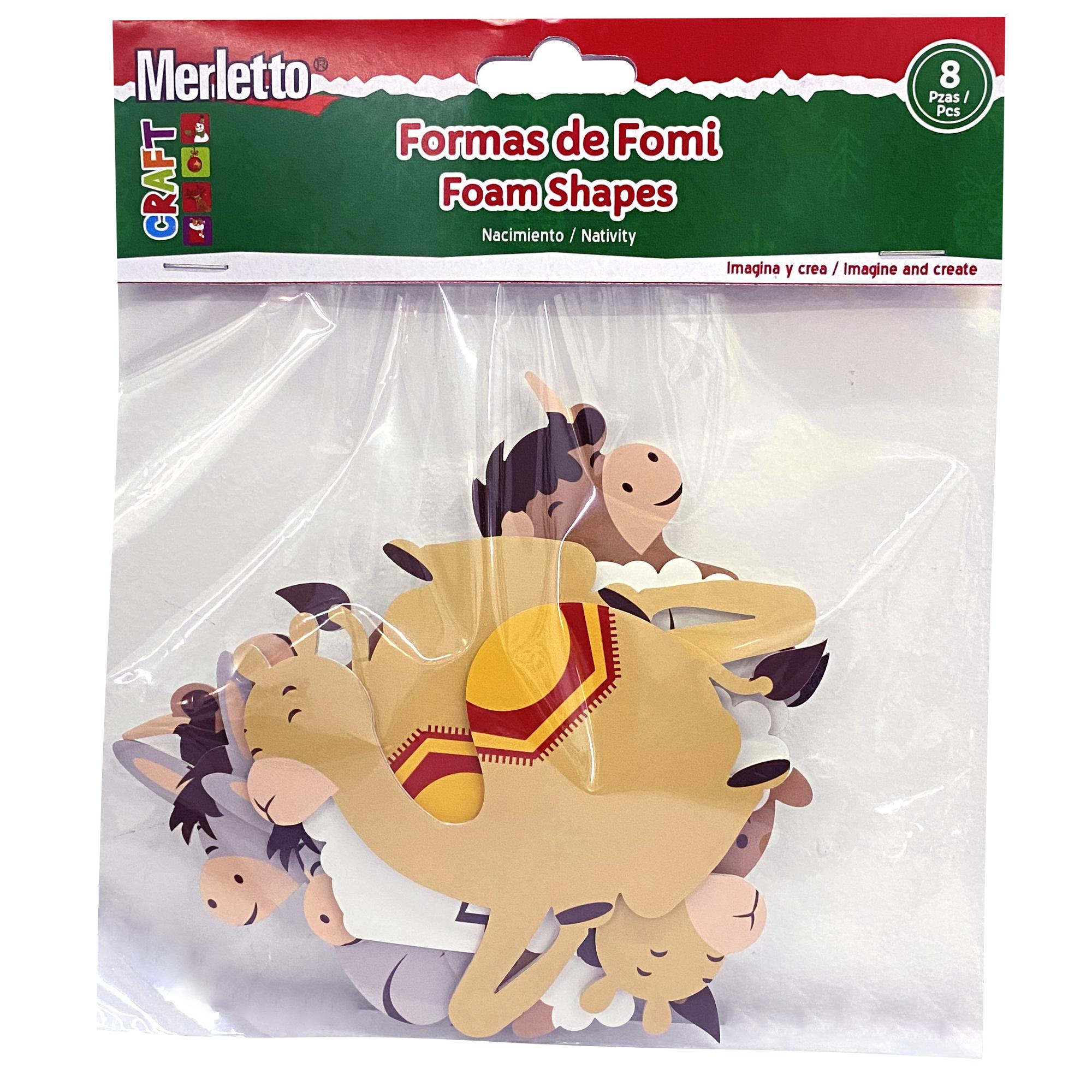 144BAGS/CTN 8PCS 2MM FOAM SHAPES IN OPP BAG WITH HEADER CARD - 784-4633985