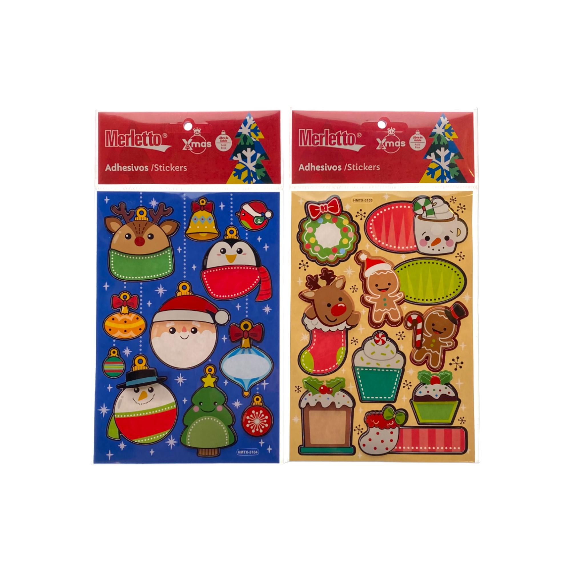 ASSORTED CHRISTMAS STICKERS - 784-7144540