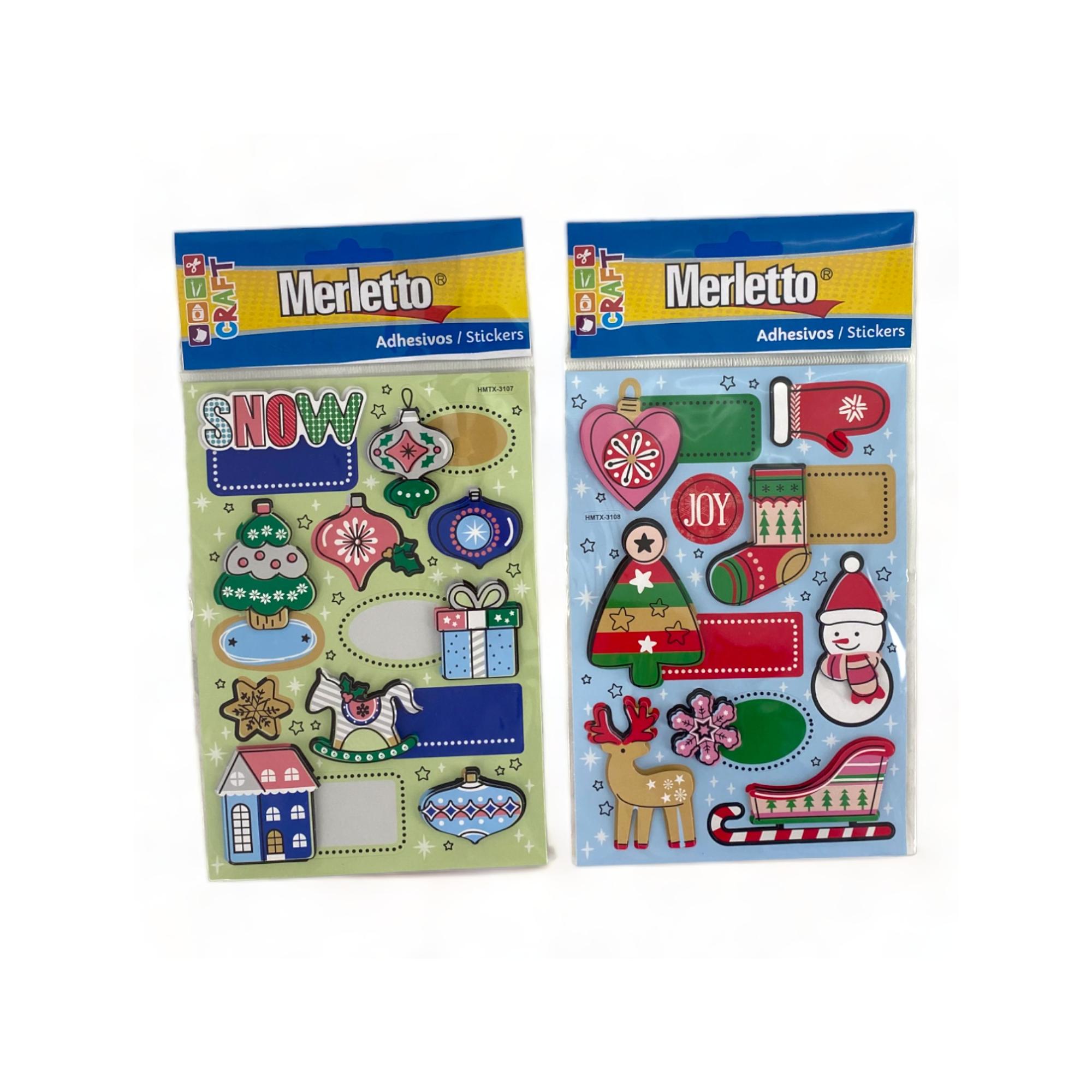 ASSORTED CHRISTMAS STICKERS - 784-7144542
