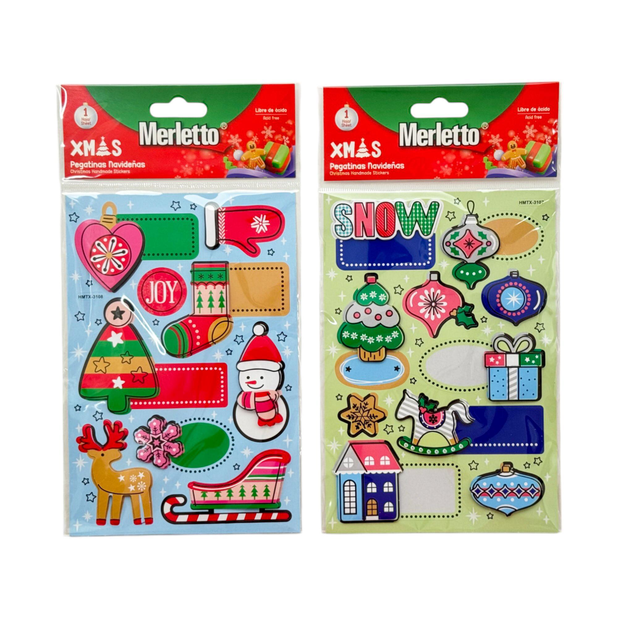 ASSORTED CHRISTMAS STICKERS - 784-7144542