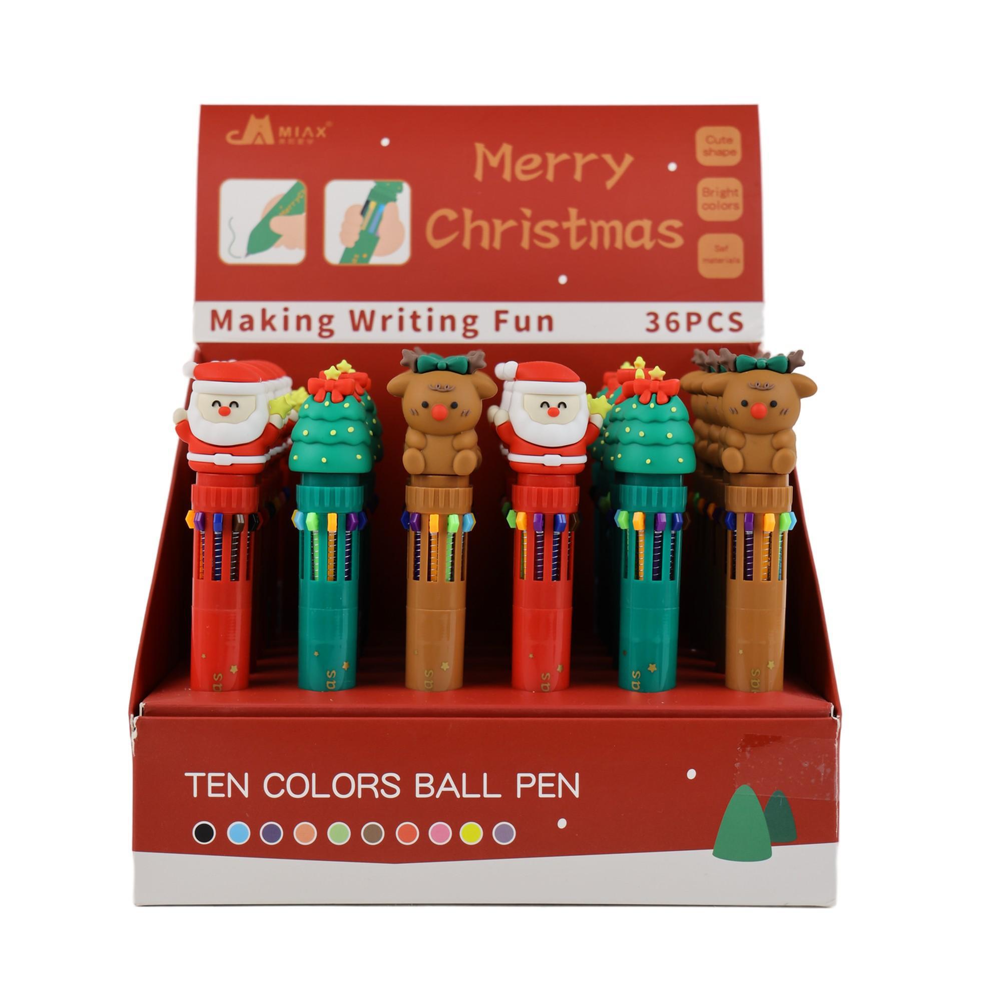 BOLIGRAFOS 10 EN 1 NAVIDENOS 36PCS - 784-8694906