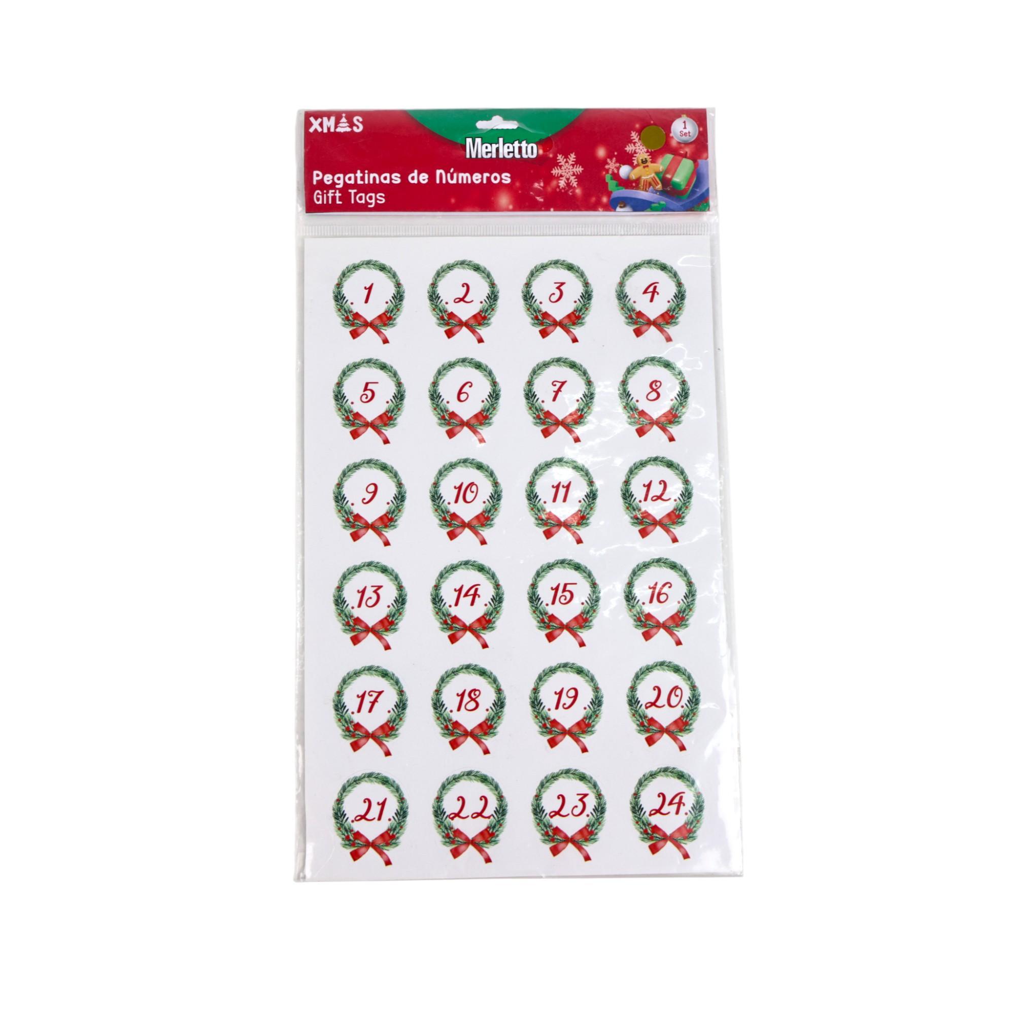 720BAGSCTN XMAS COUNTDOWN SHEET STICKES IN POLYBAG WITH HEAD - 784-9074891