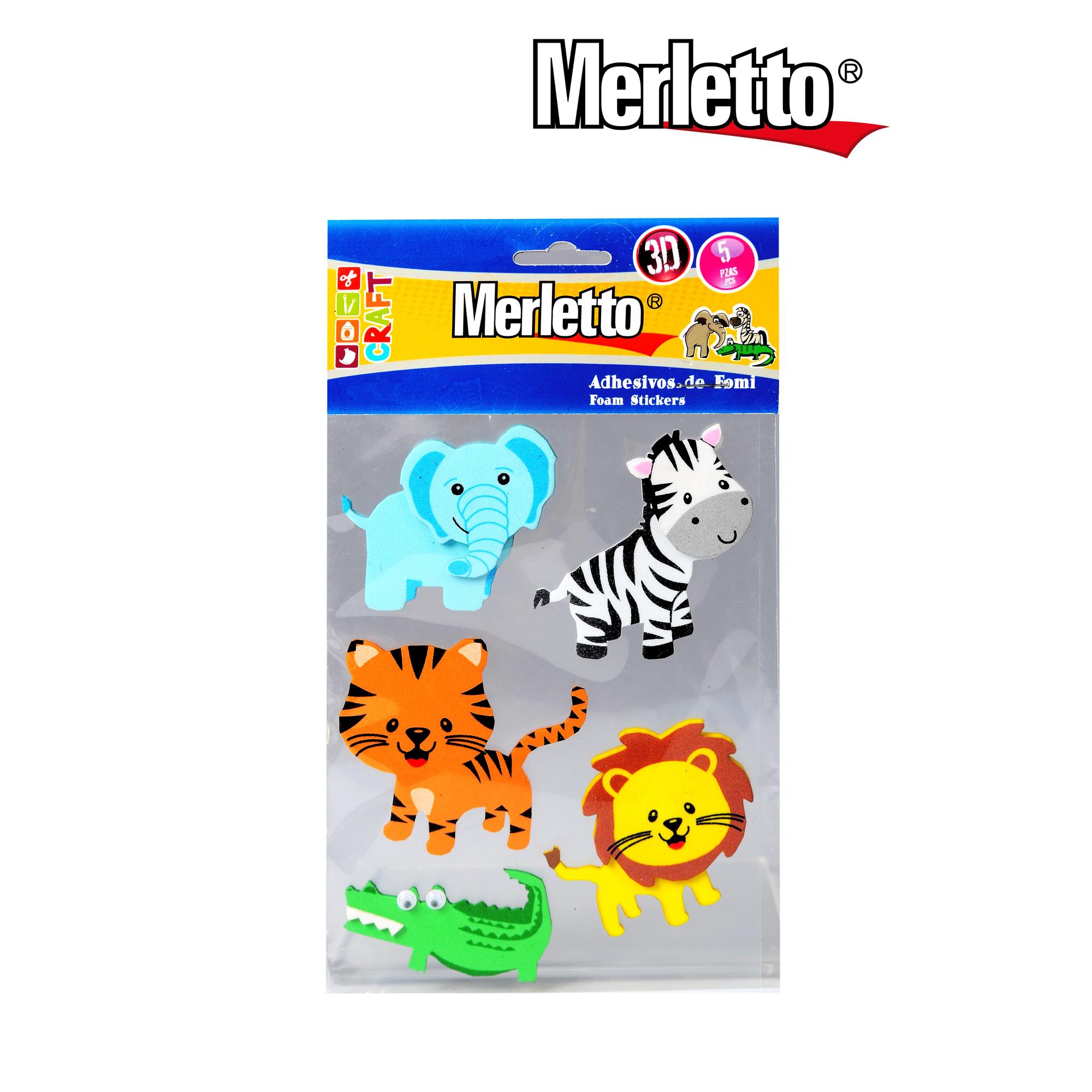 FOMI ADHESIVO ANIMALES 5PZA - 785-4632708