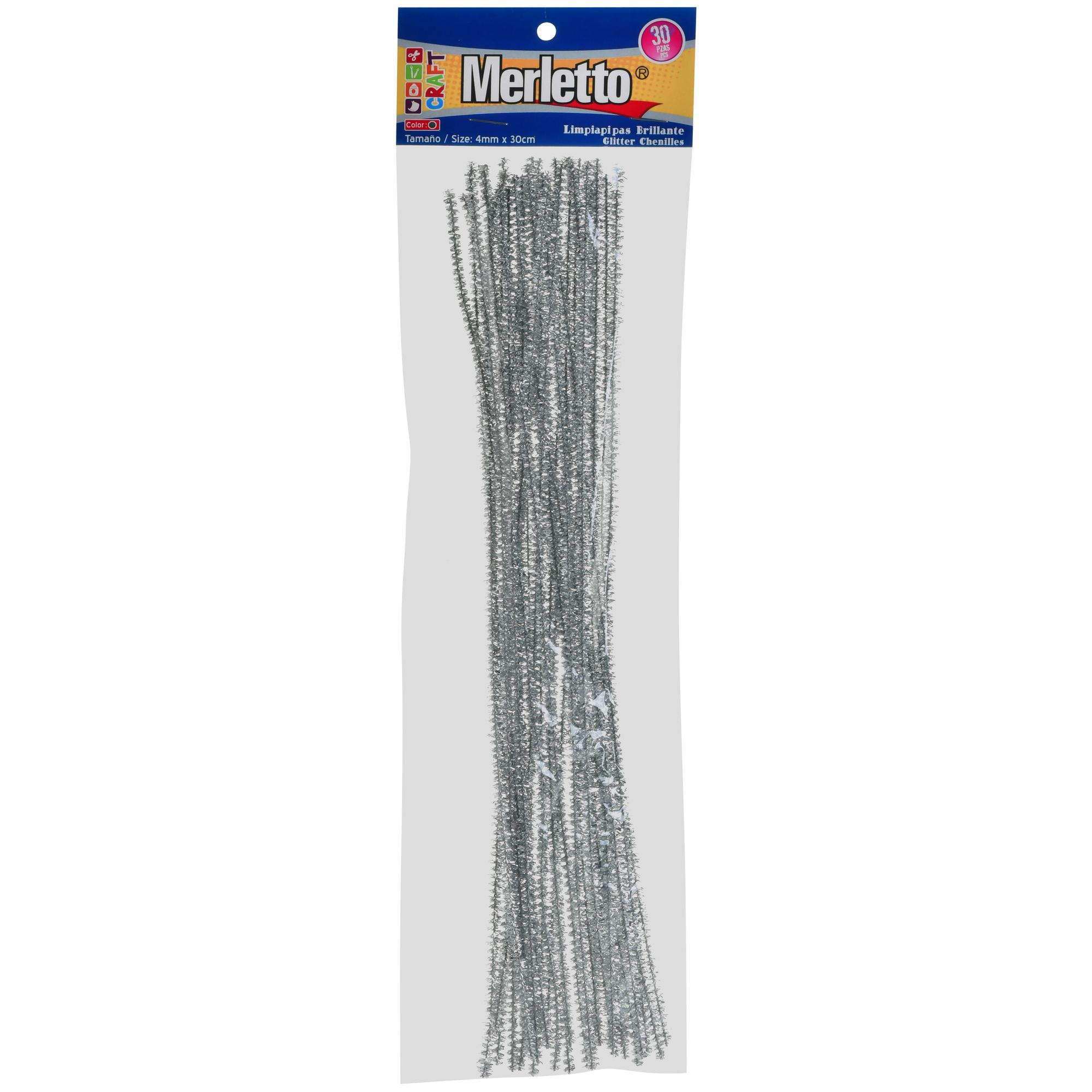 LIMPIAPIPAS PLATEADO 30PZ 30CM - 785-638335514