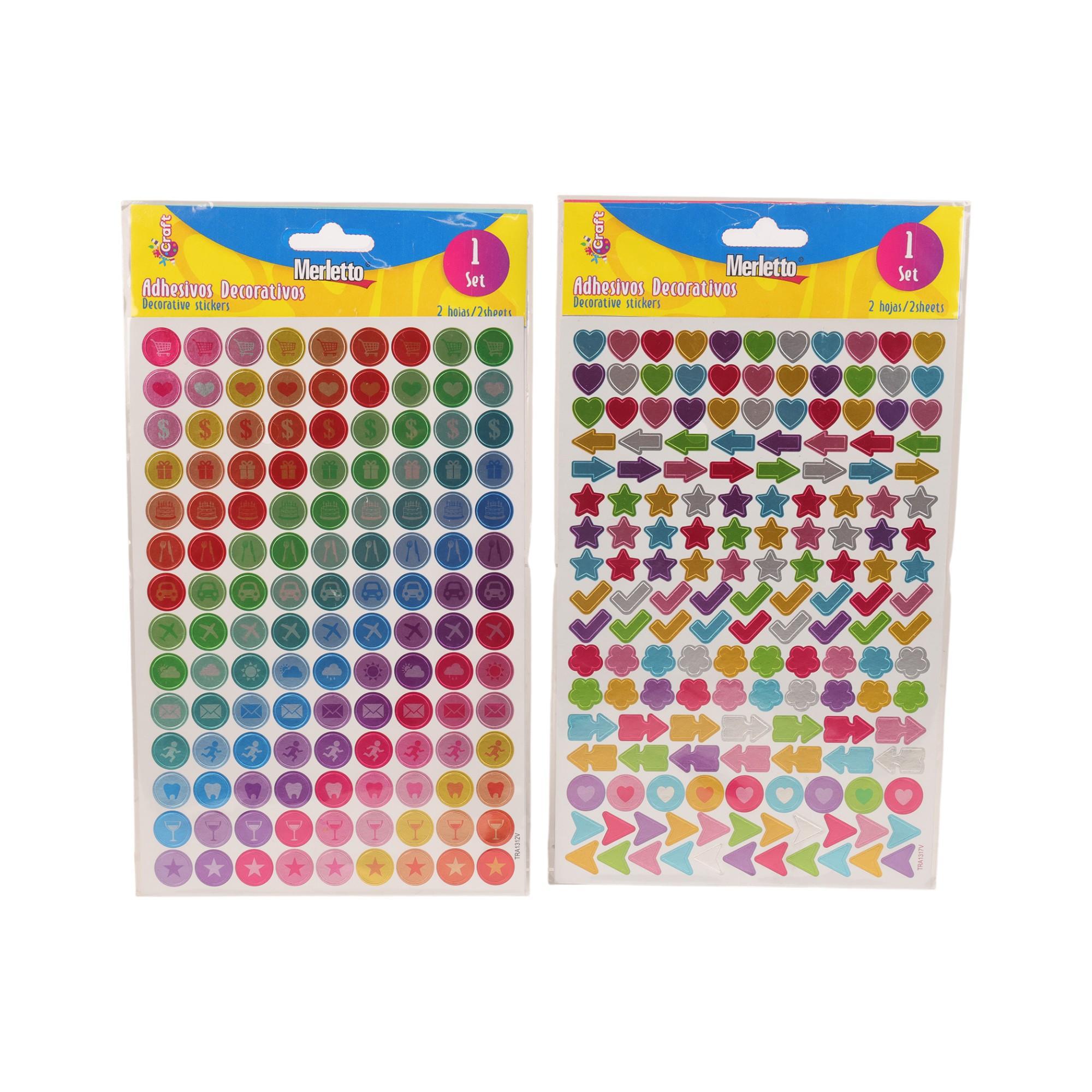 288PCSCTN SHEETS FOIL PAPER STICKERS IN OPP BAG WITH BACK CA - 785-6644414