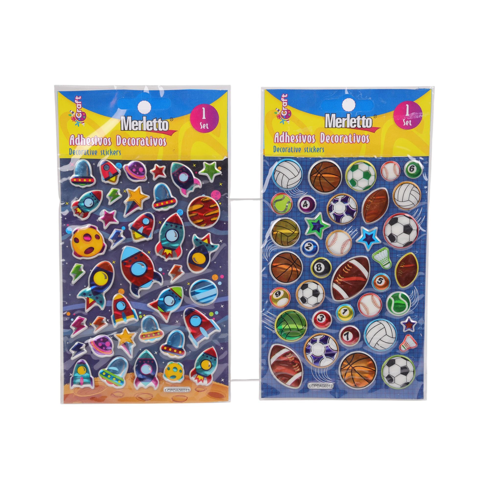 288PCSCTN PUFFY STICKERS IN OPP BAG WITH BACK CARD PACKING. - 785-6644417