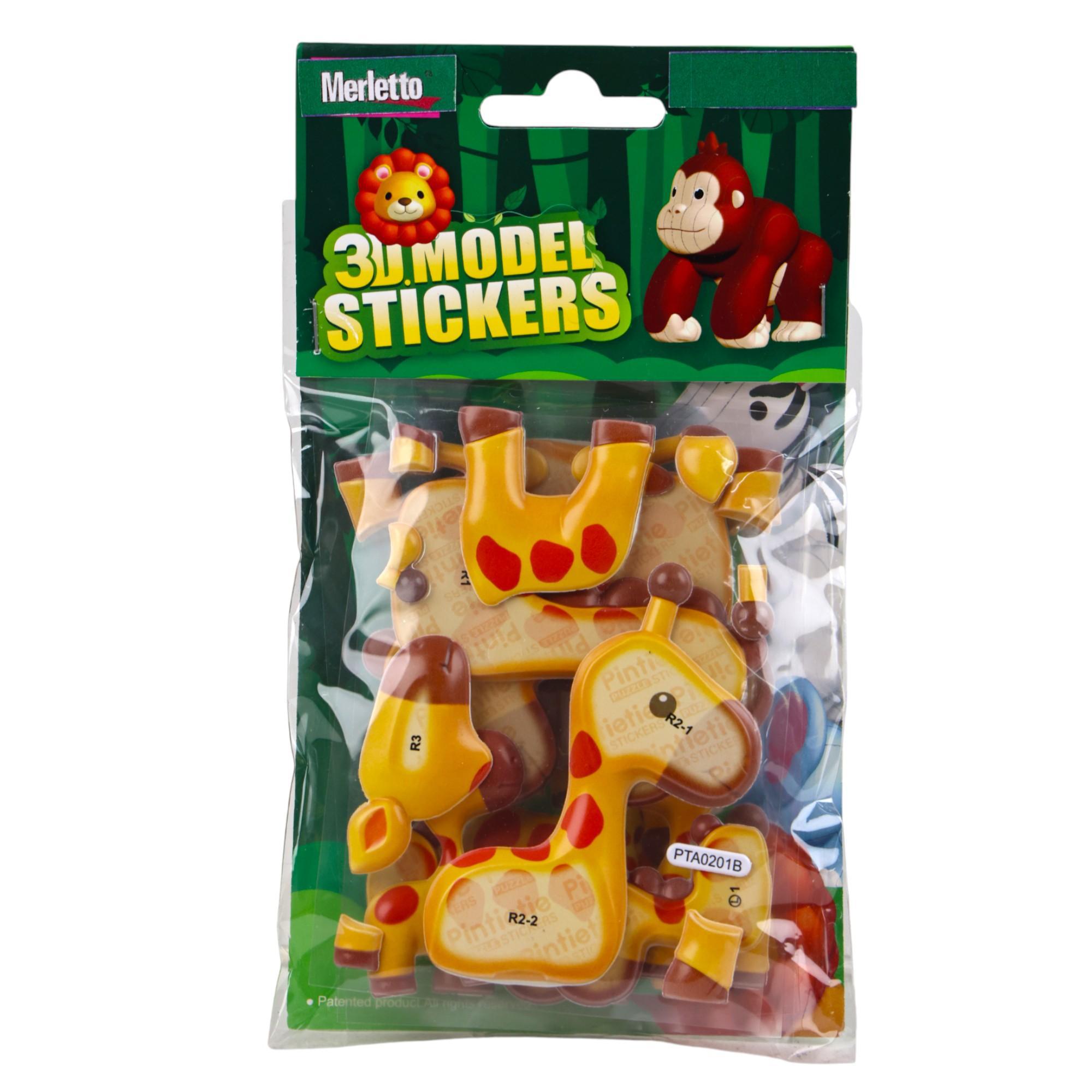 ADESIVOS DE MODELO 3D (GIRAFA) - 785-6644556