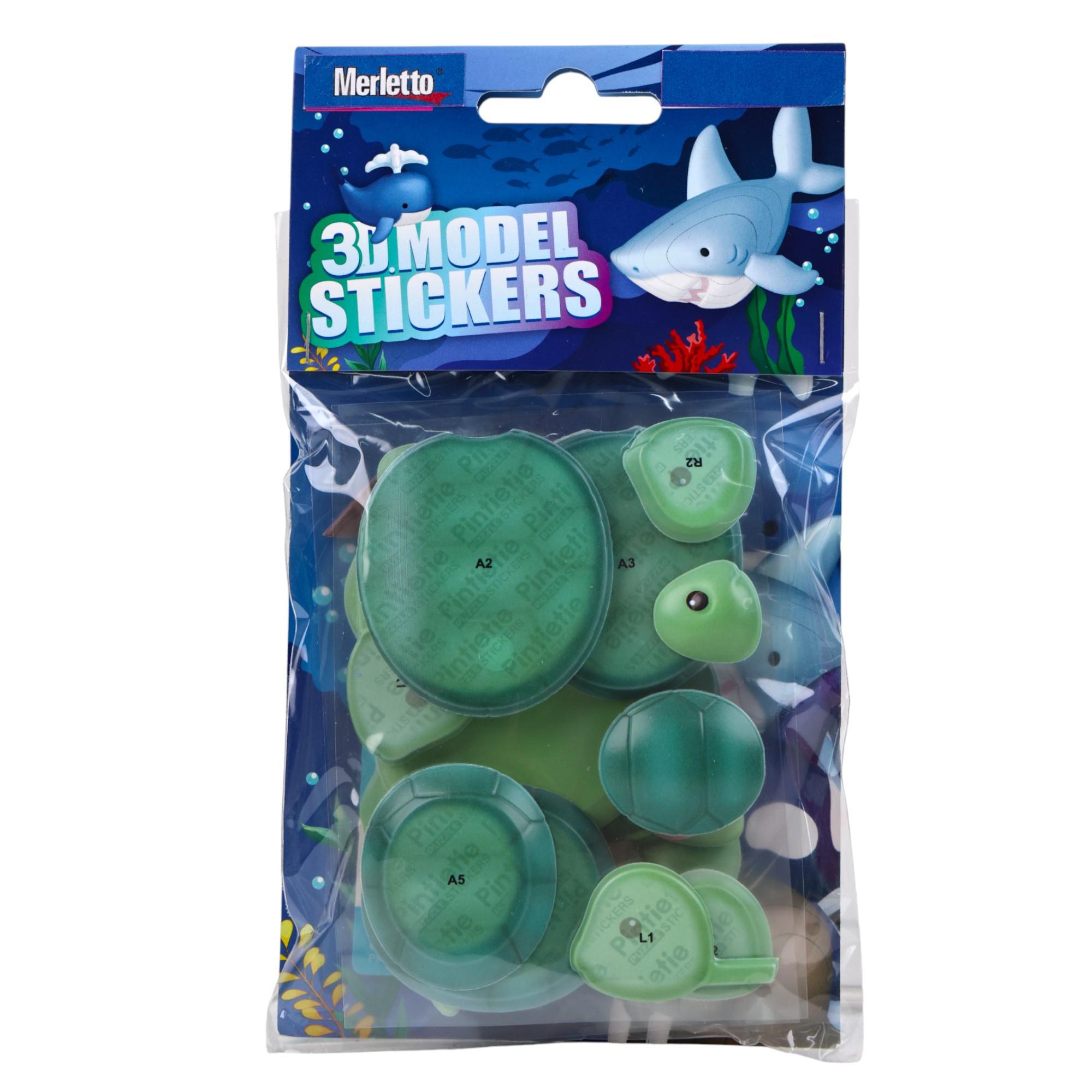 PEGATINAS MODELO 3D (TORTUGA MARINA) - 785-6644558