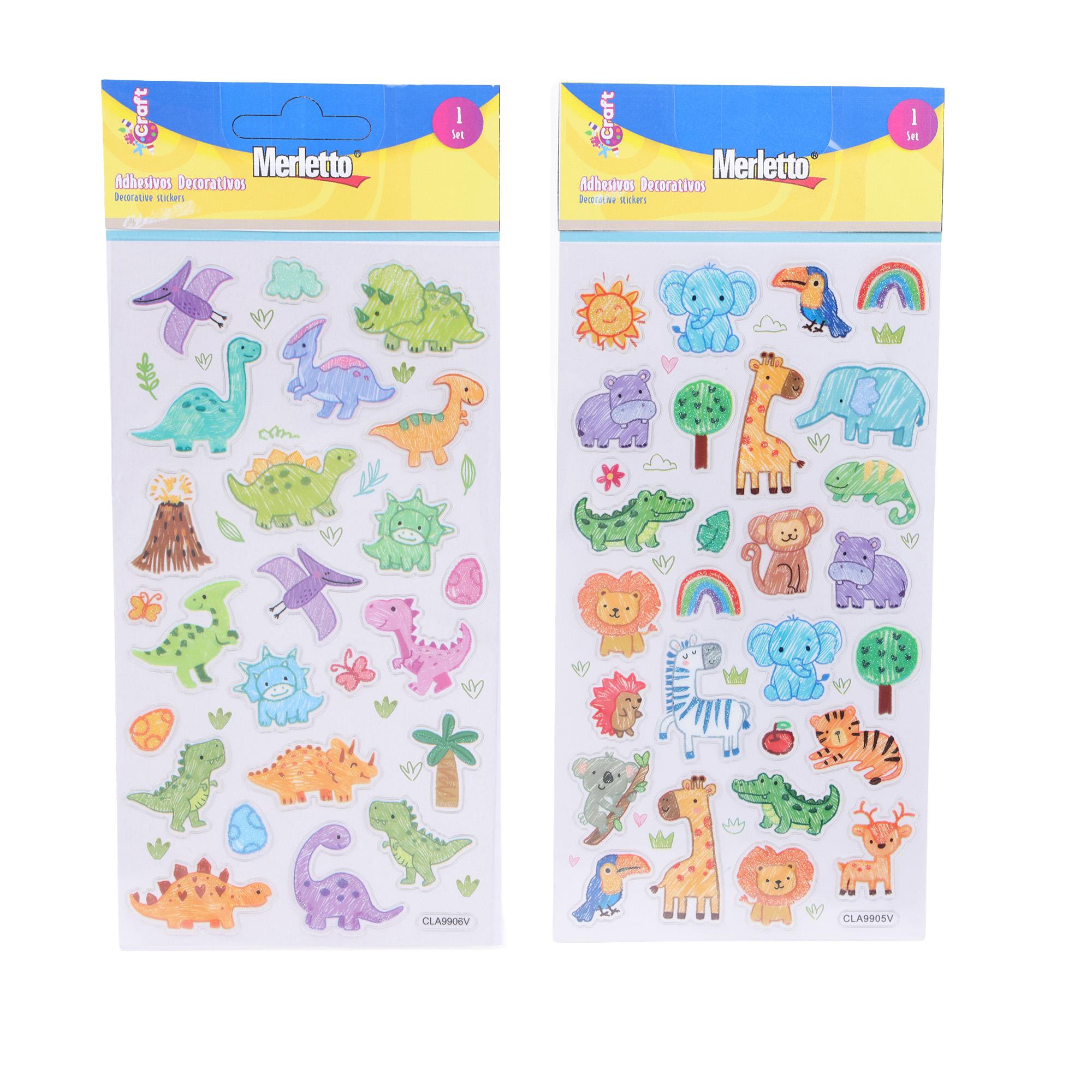 PVC sticker glitter in OPP bag - 785-6644655
