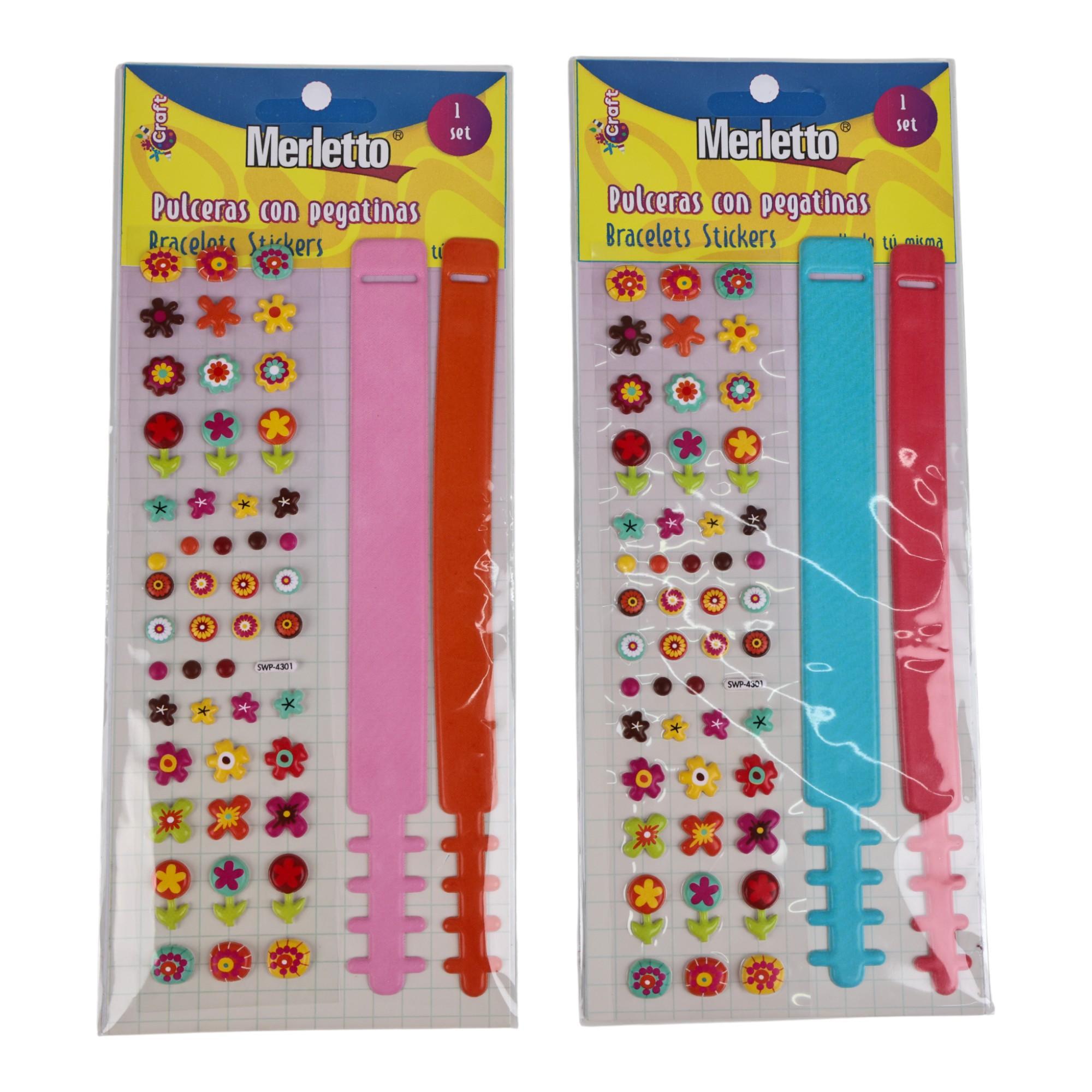 288PCSCTN SHEET FUN WITH STICKERS DIY BRACELETS WITH BACK CA - 785-7144600