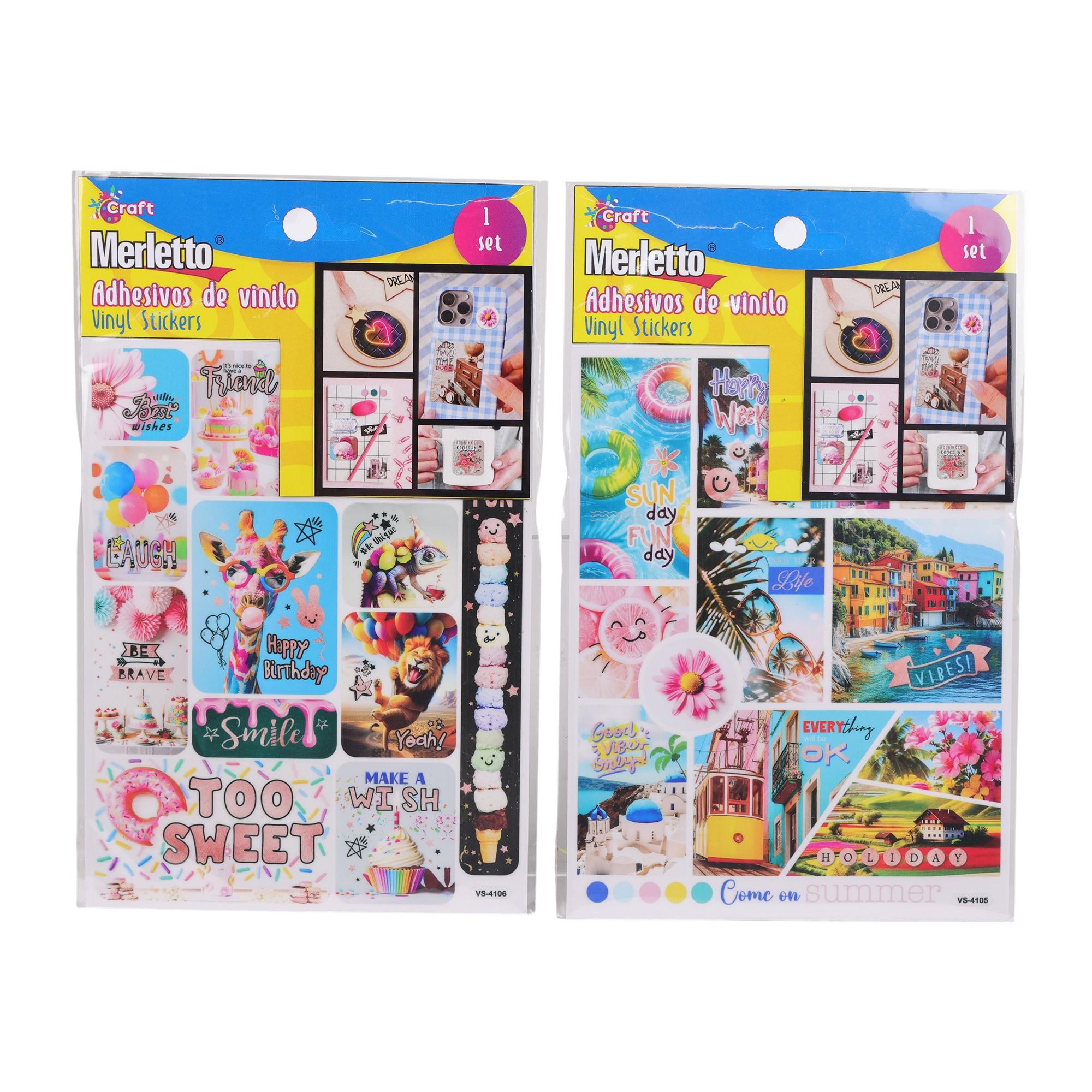 ADESIVO DE VINIL DE 1 FOLHA COM CARTÃO L - 785-7144603