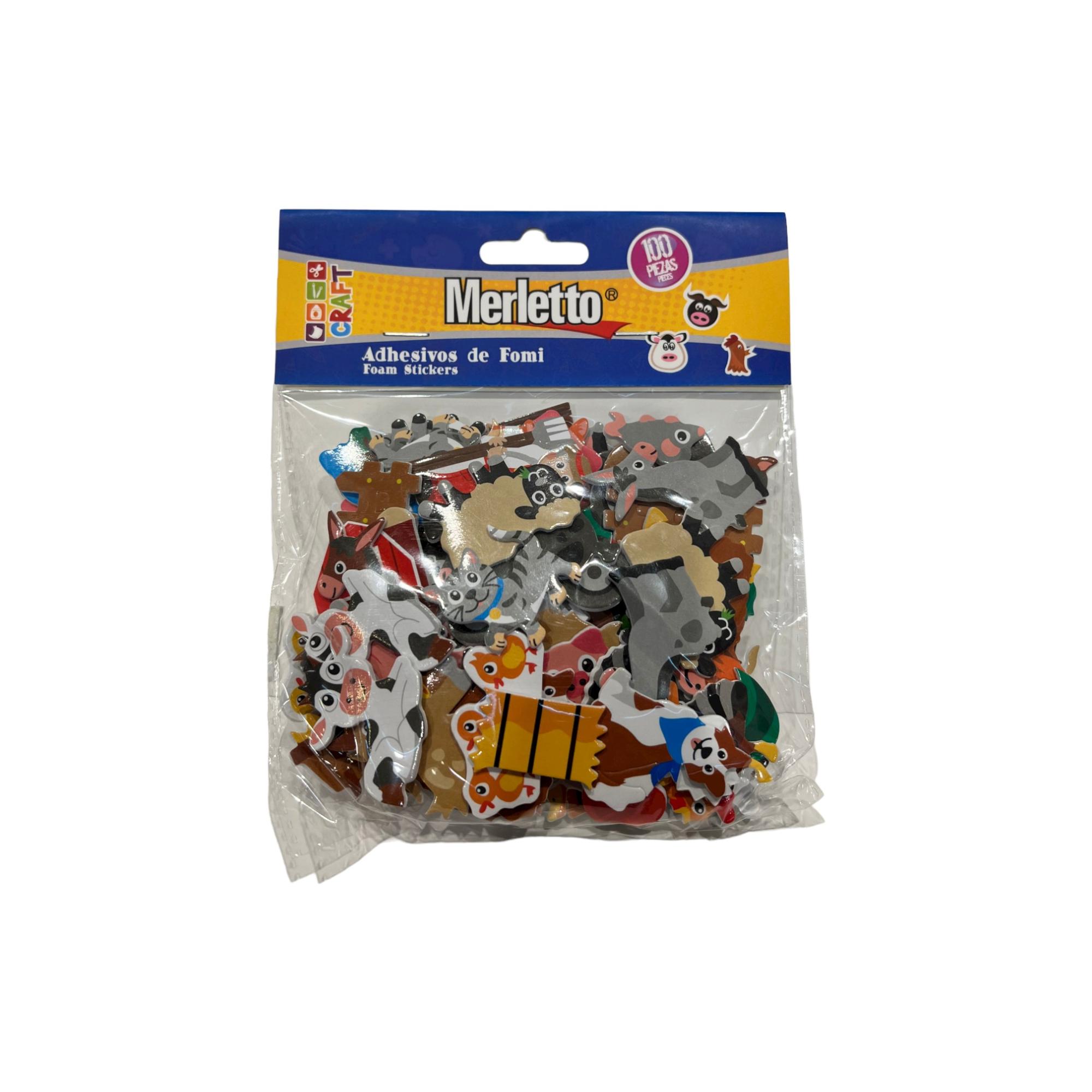 144BAGS/CTN 100PCS PAPER+FOAMSTICKERS IN OPP BAG WITH HEADE - 785-7493776